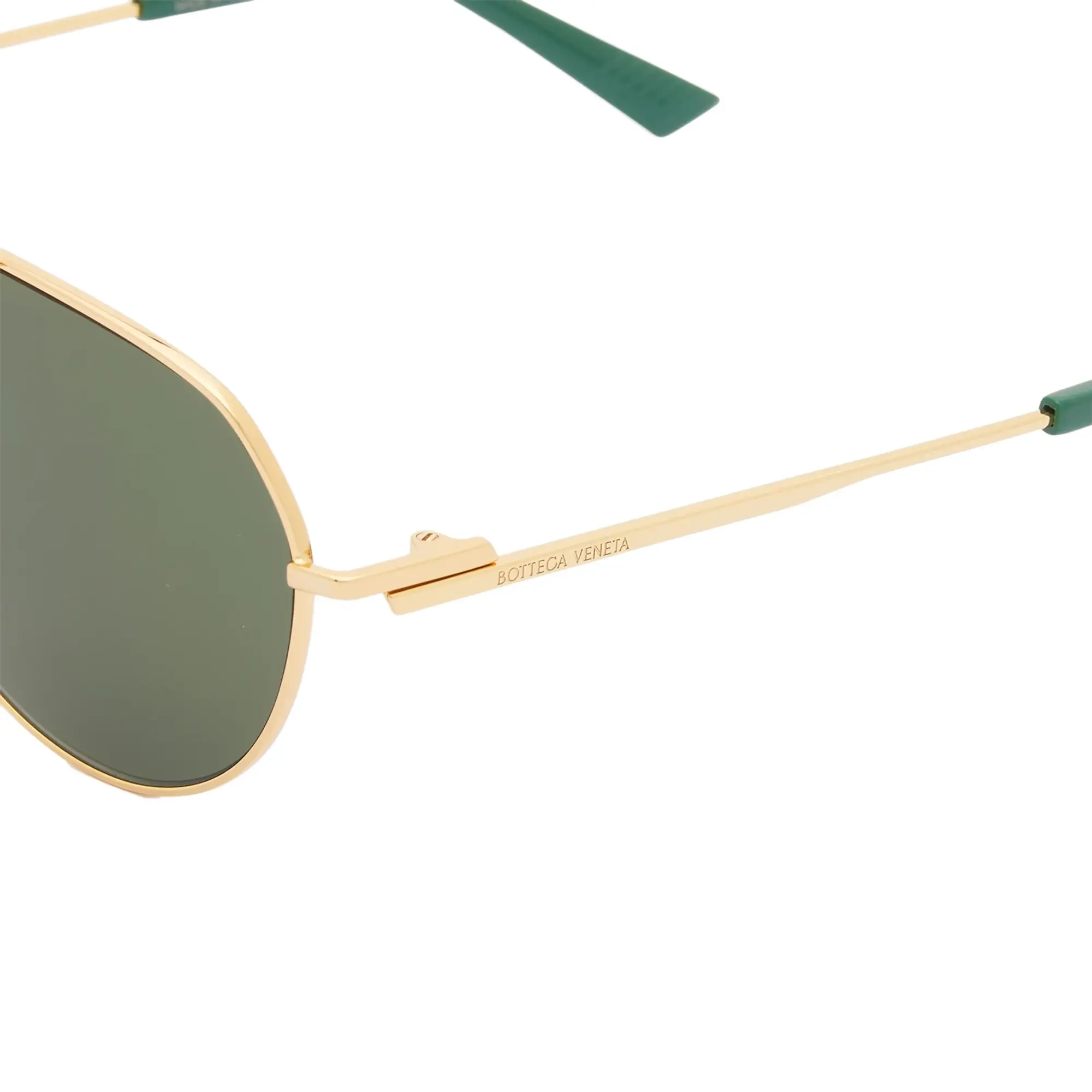 Bottega Veneta Eyewear Bottega Veneta BV1302S Sunglasses Gold/Green