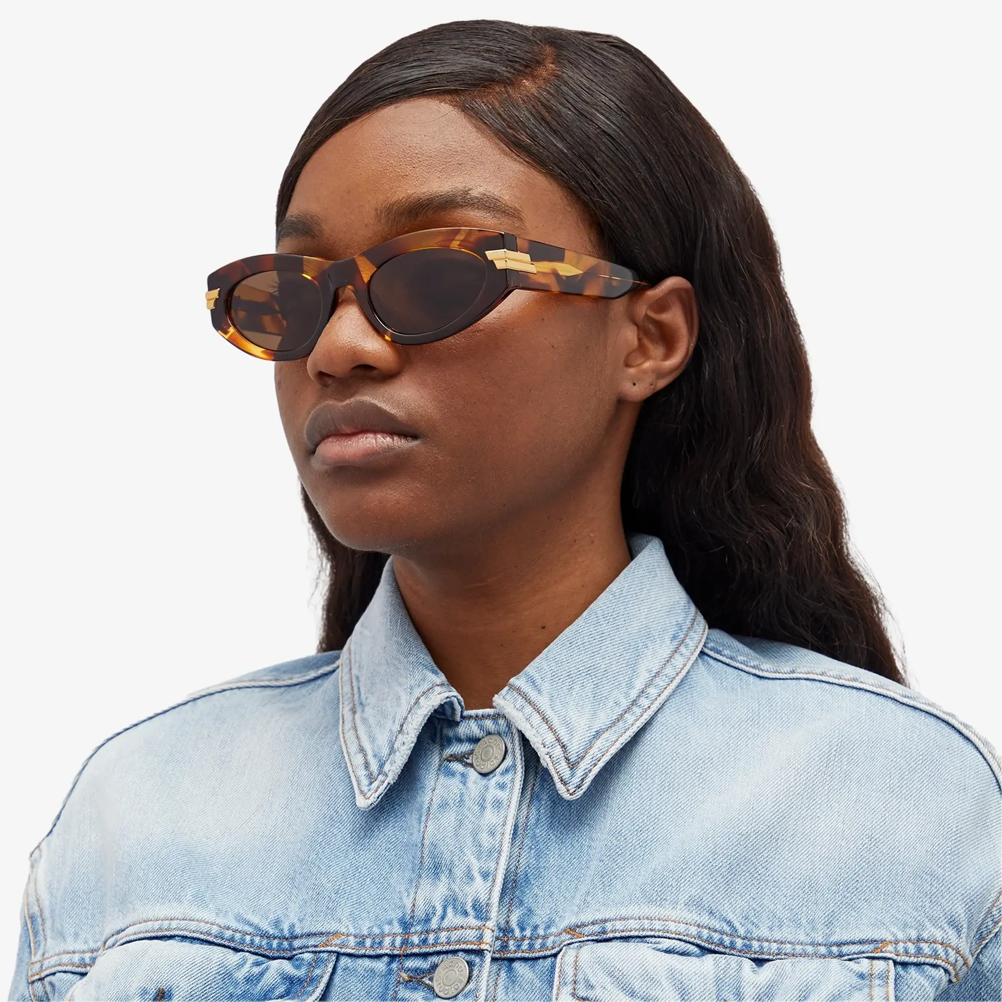 Bottega Veneta Eyewear Bottega Veneta BV1189S Sunglasses Havana/Brown