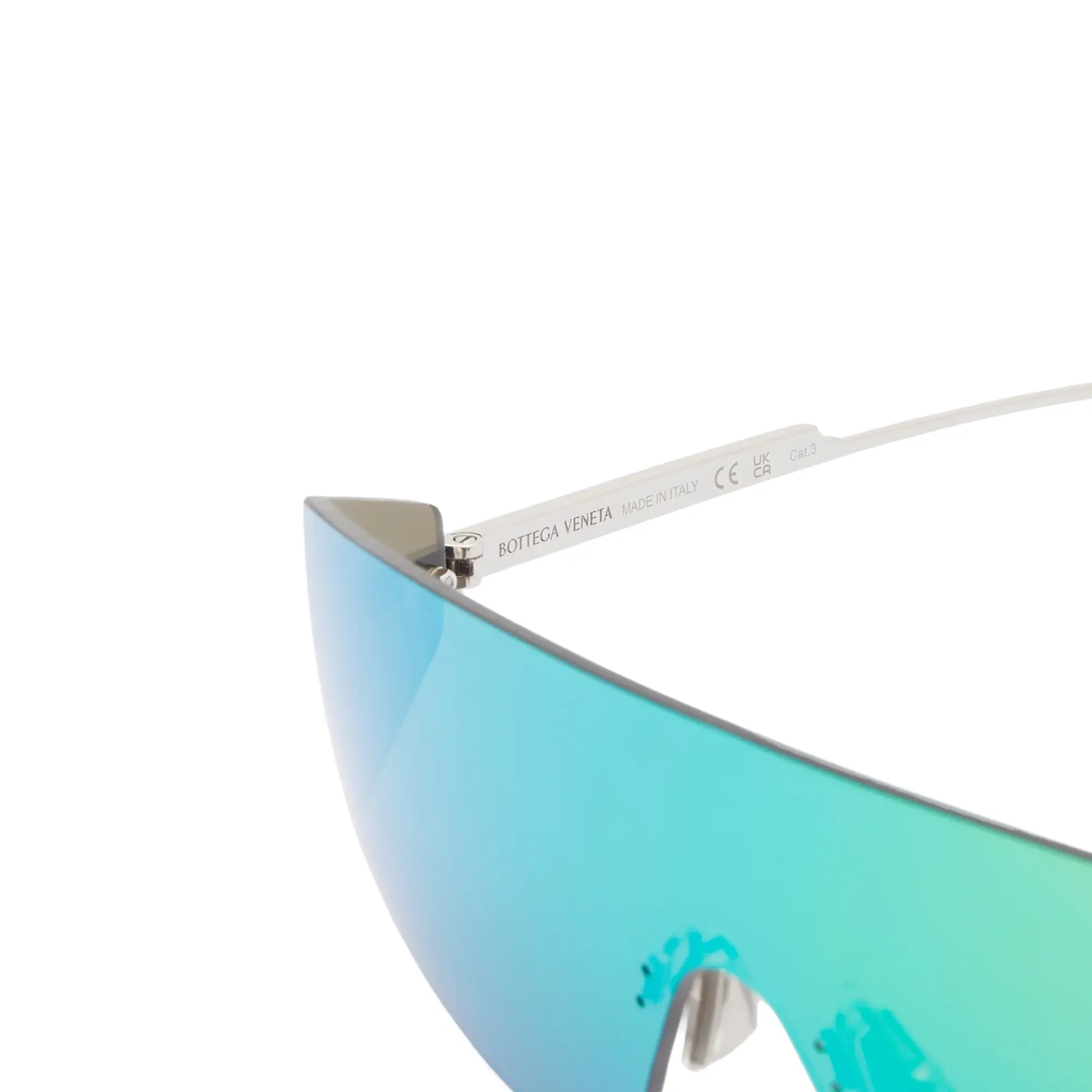Bottega Veneta Eyewear Bottega Veneta BV1299S Sunglasses Silver/Green