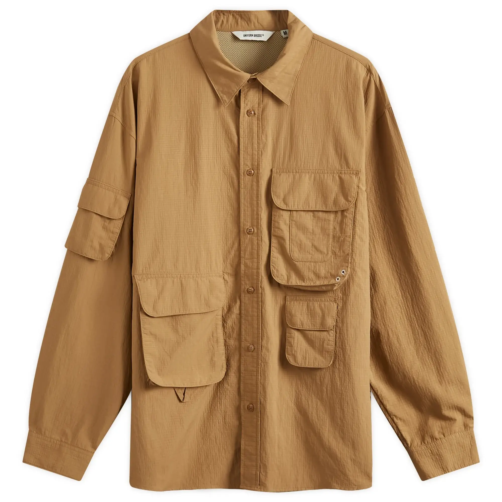Uniform Bridge Men's Ripstop Multi Pocket Shirt Tan