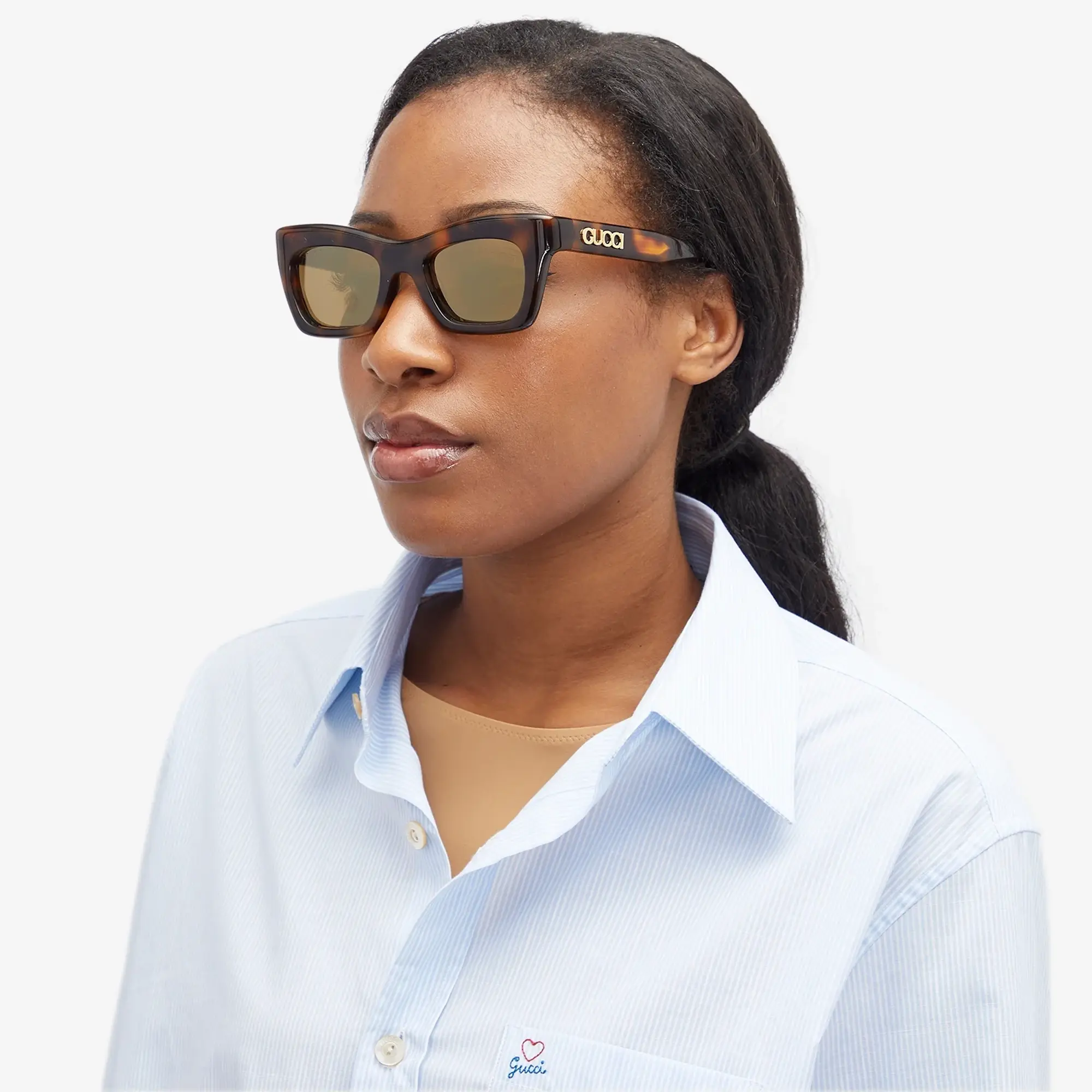Gucci Women's Eyewear GG1773S Sunglasses Havana/Brown