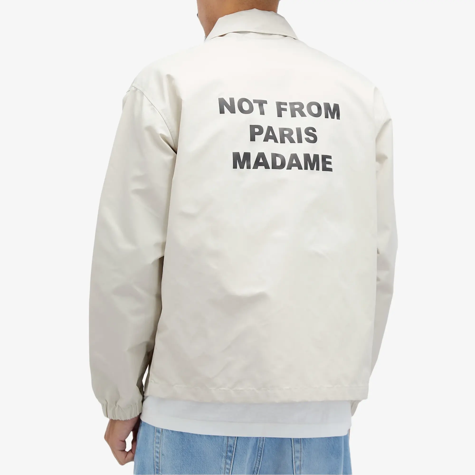 Drôle de Monsieur Men's Slogan Coach Jacket Mastic