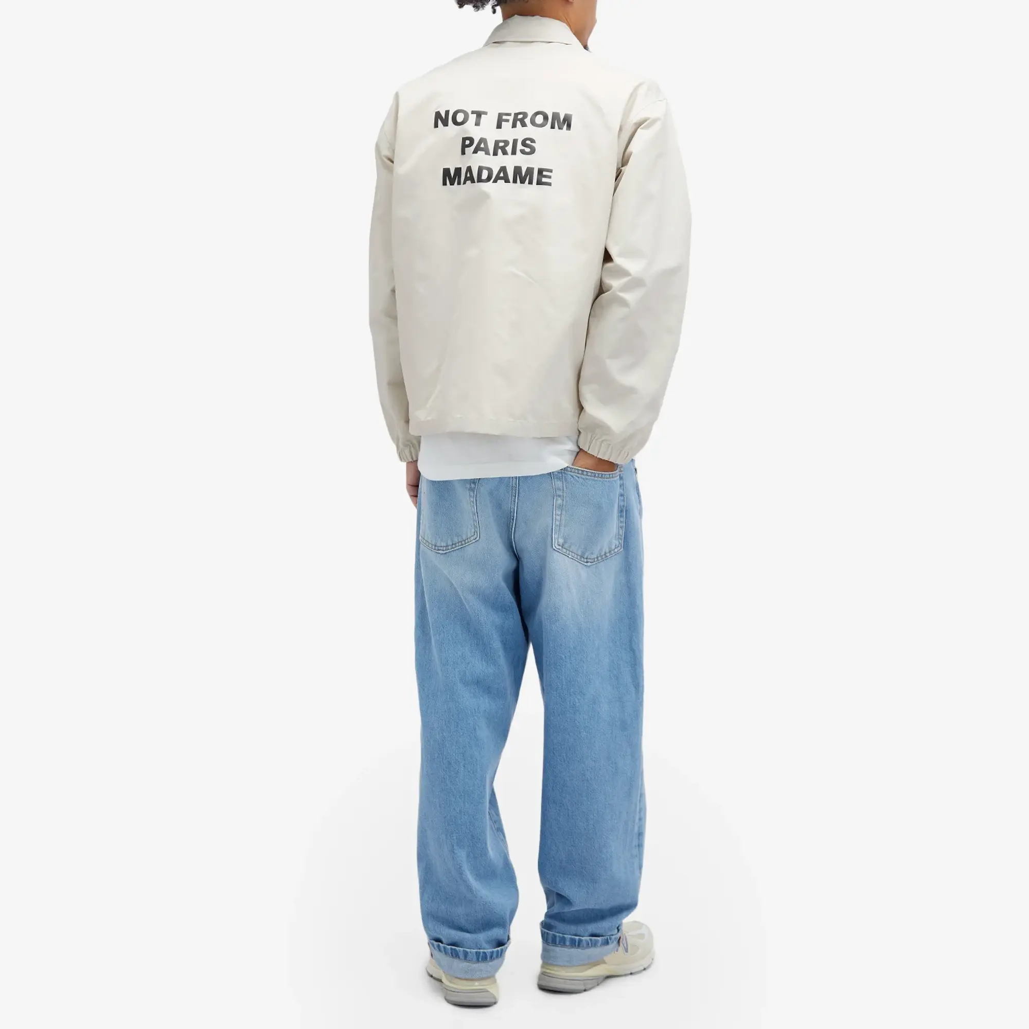 Drôle de Monsieur Men's Slogan Coach Jacket Mastic
