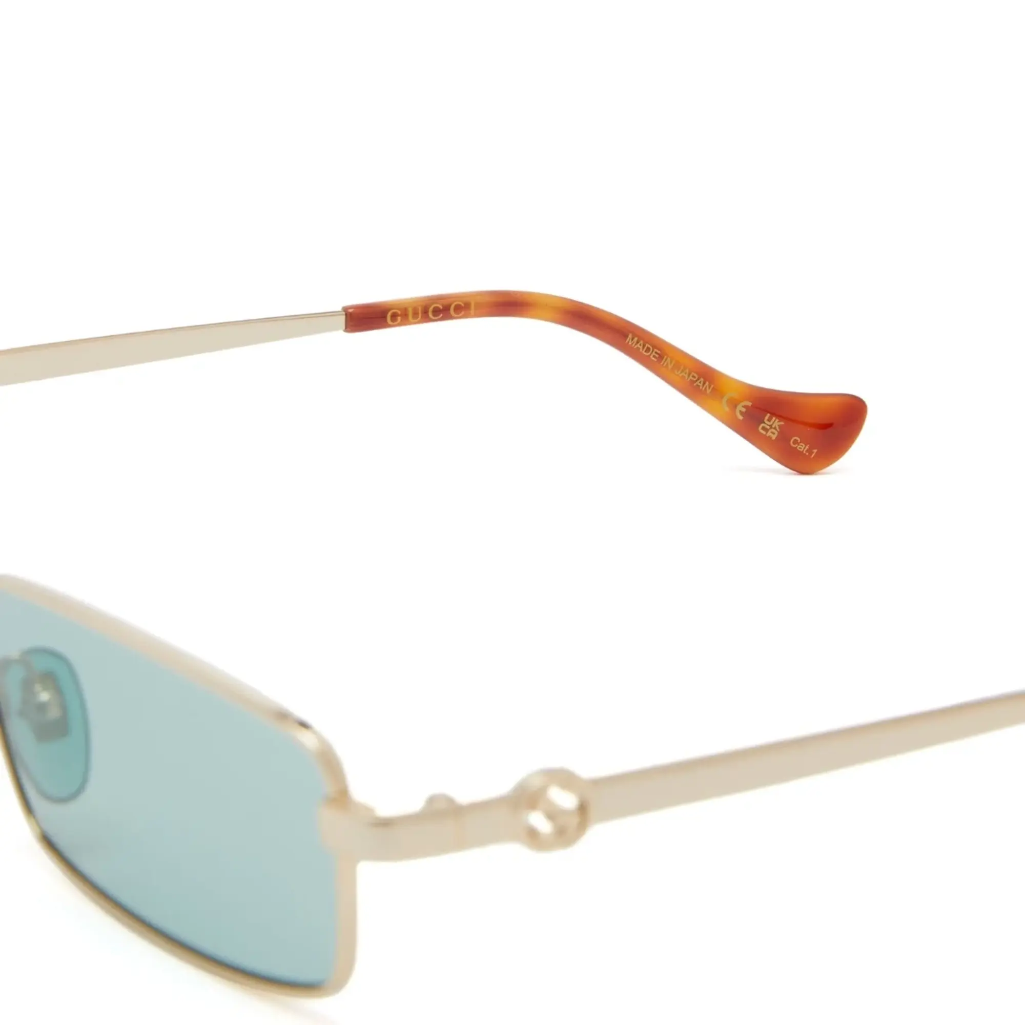 Gucci Women's Eyewear GG1600S Sunglasses Gold/Green