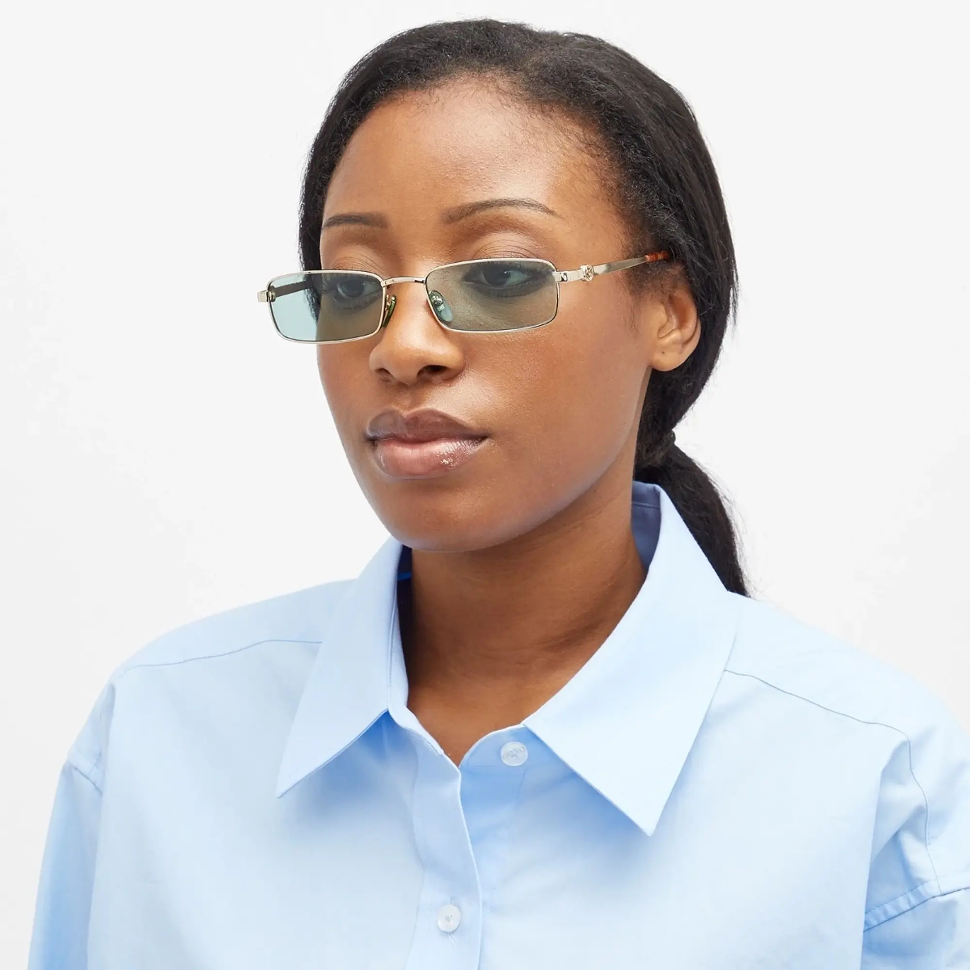 Gucci Women's Eyewear GG1600S Sunglasses Gold/Green