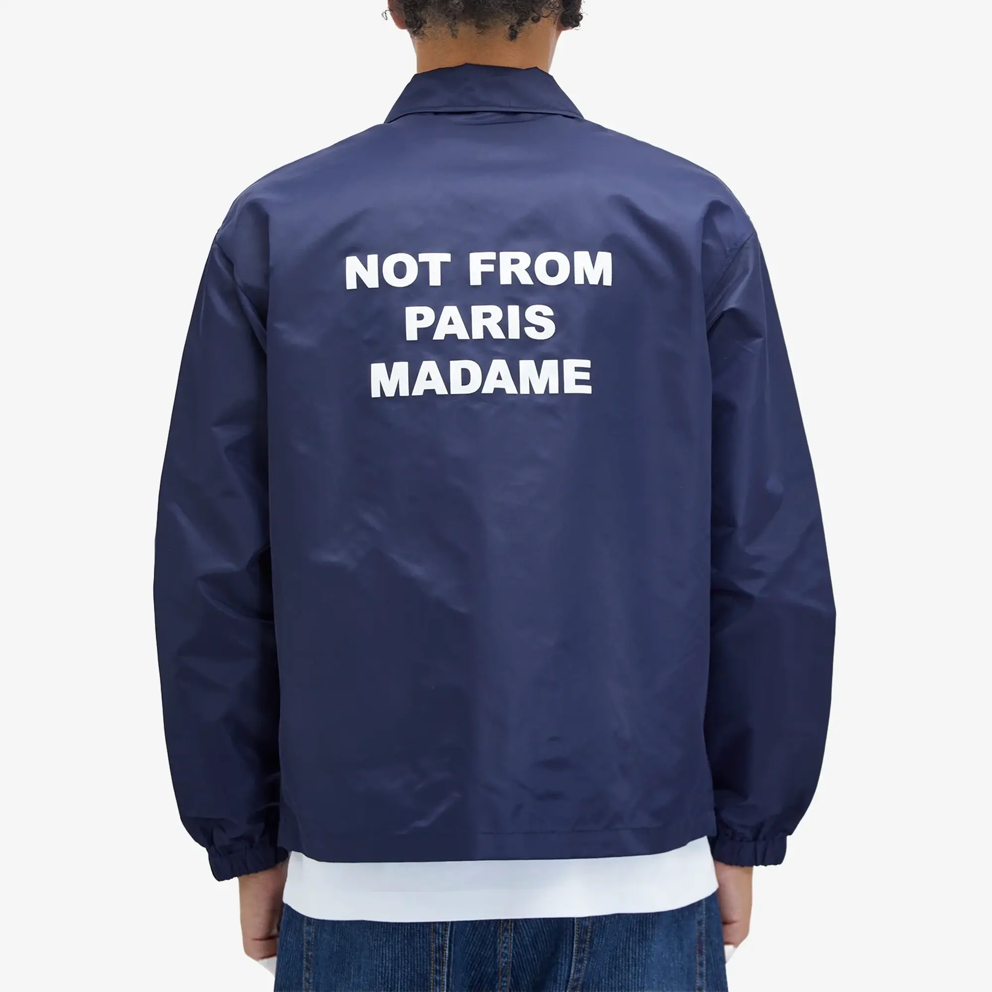 Drôle De Monsieur La Veste Slogan Men Overshirts Blue