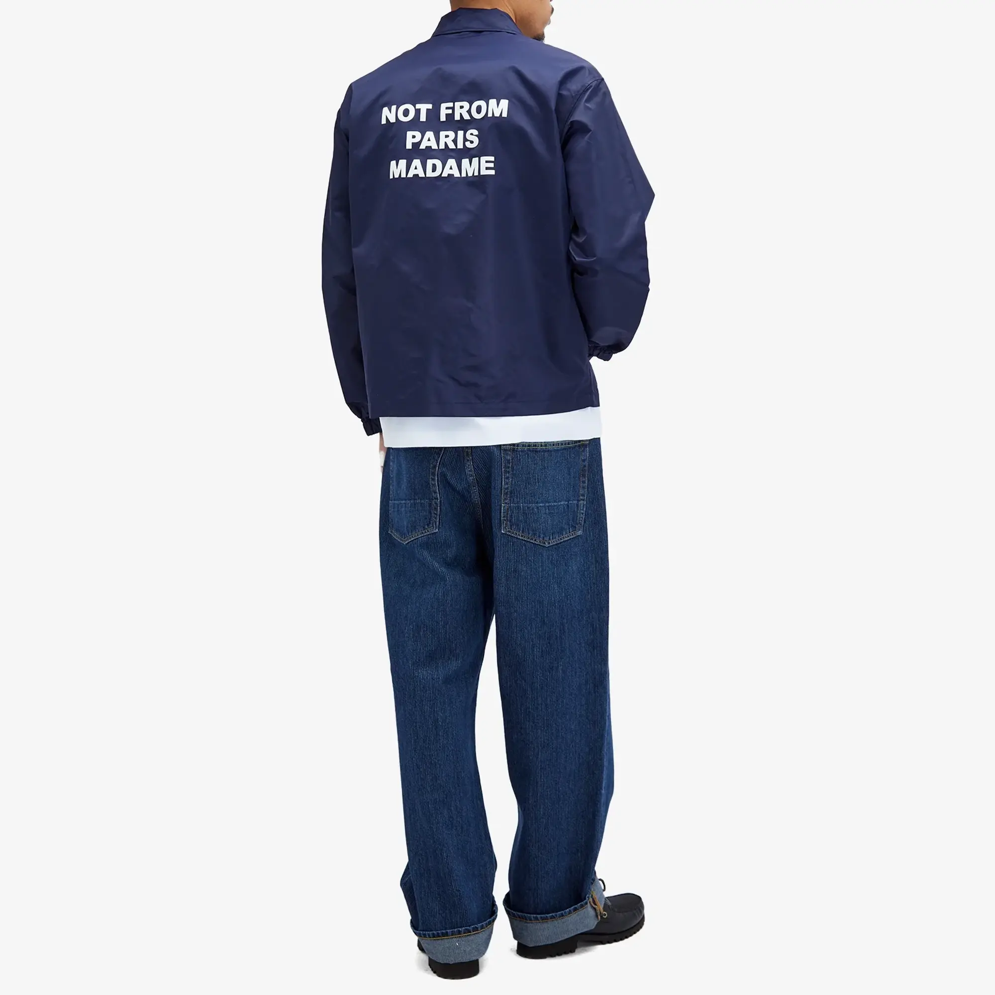 Drôle De Monsieur La Veste Slogan Men Overshirts Blue