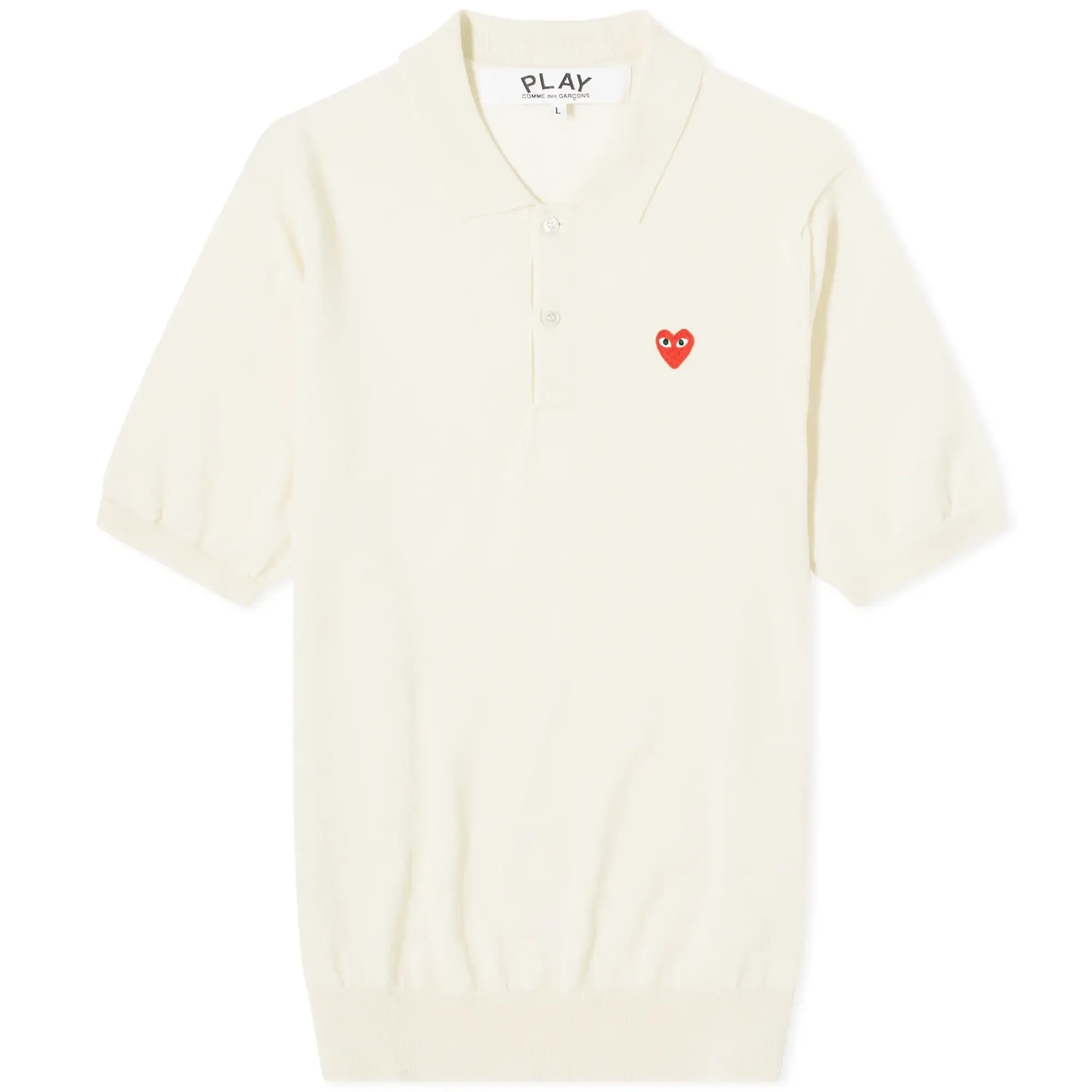 Comme des Garçons Play Men's Knit Polo White