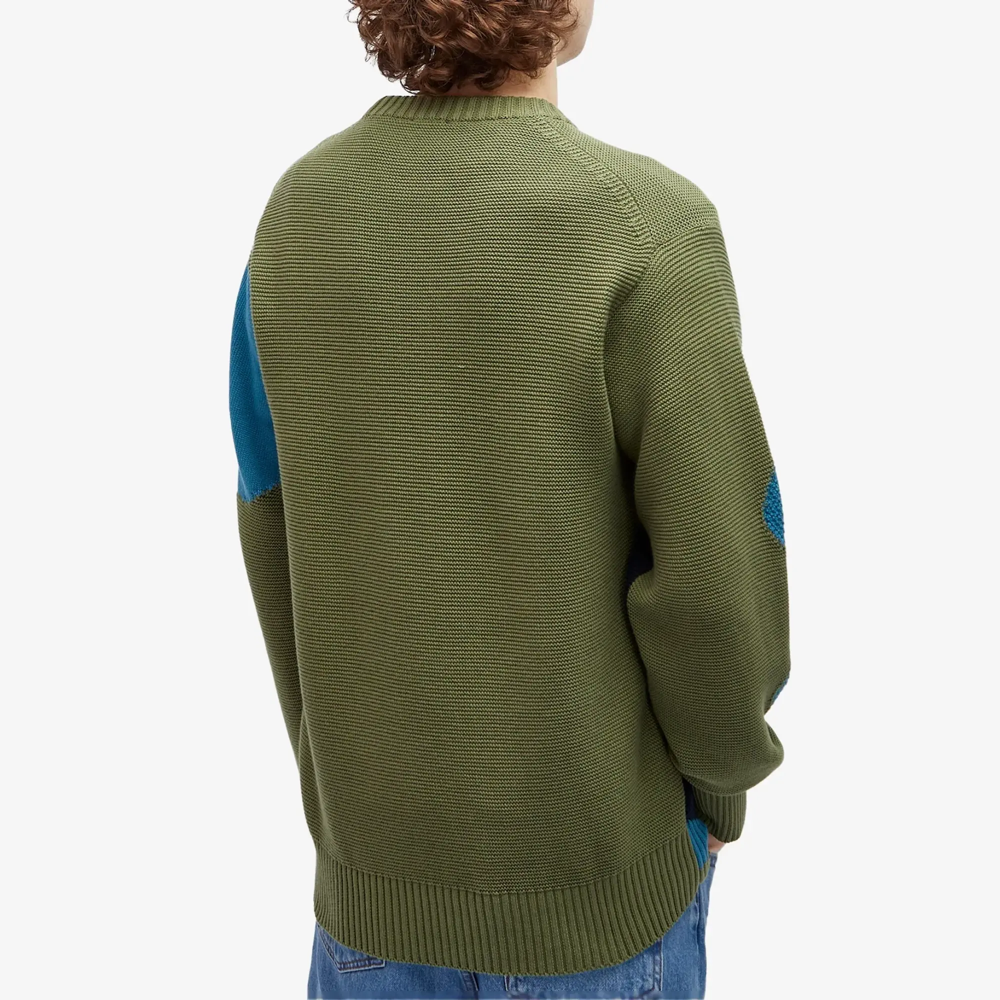 Paul Smith Men's Flower Itarsia Knit Sweater Green