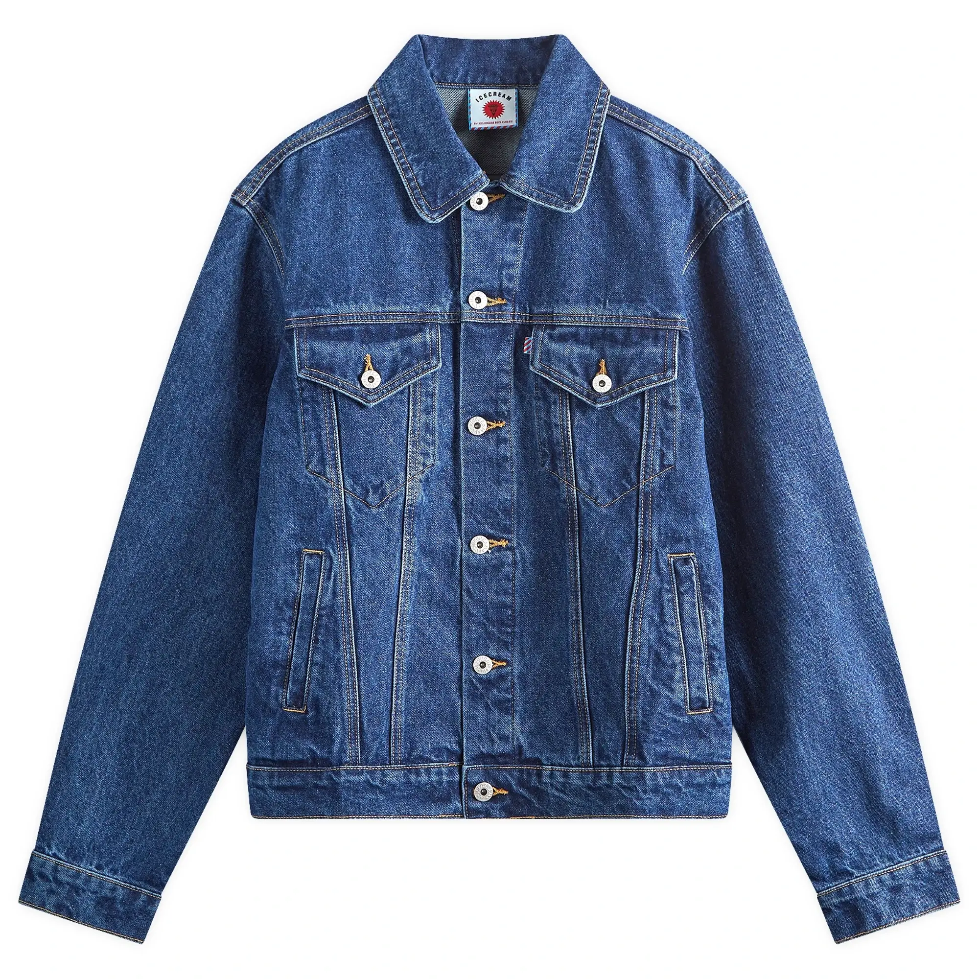 ICECREAM Men's Running Dog Denim Trucker Jacket Indigo