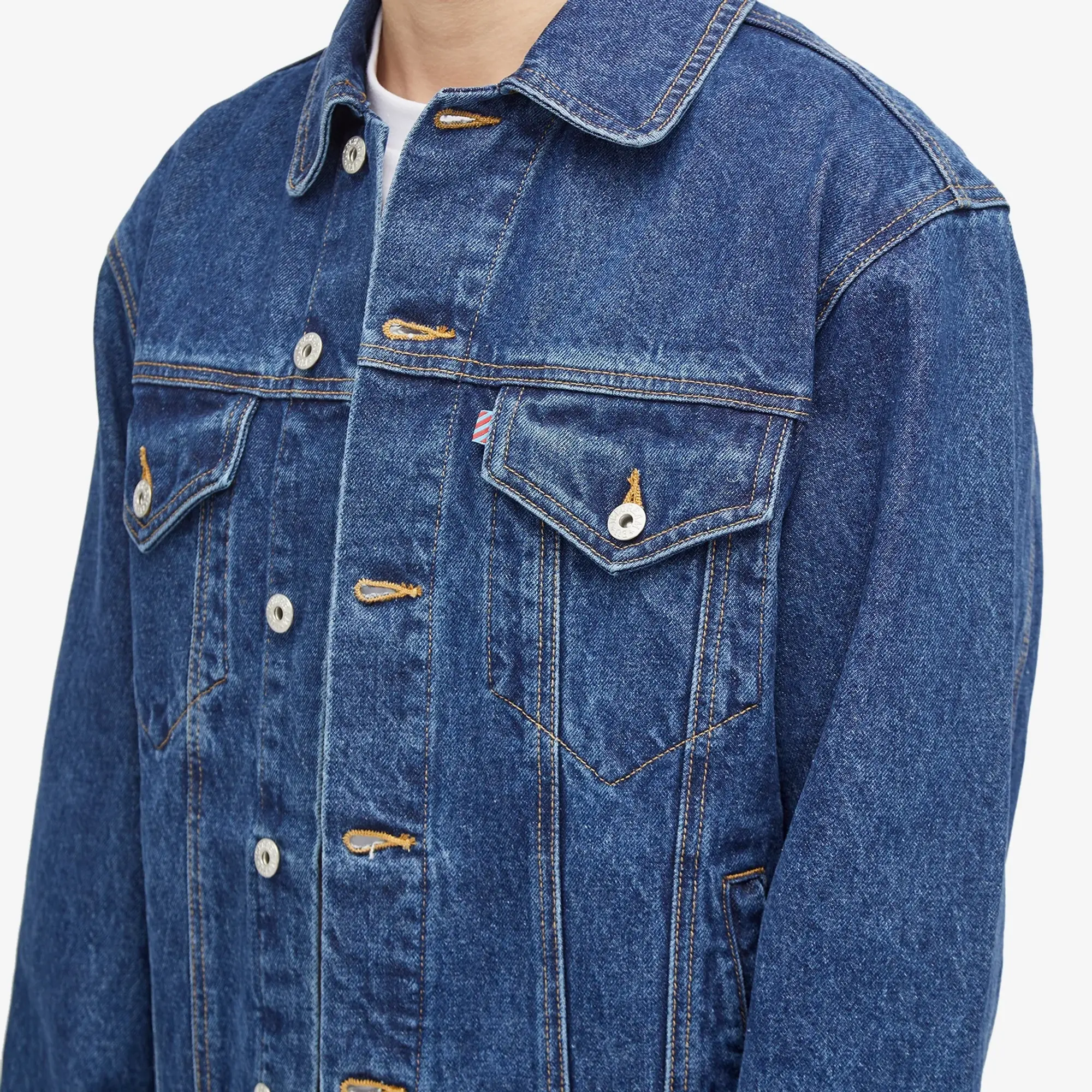 ICECREAM Men's Running Dog Denim Trucker Jacket Indigo