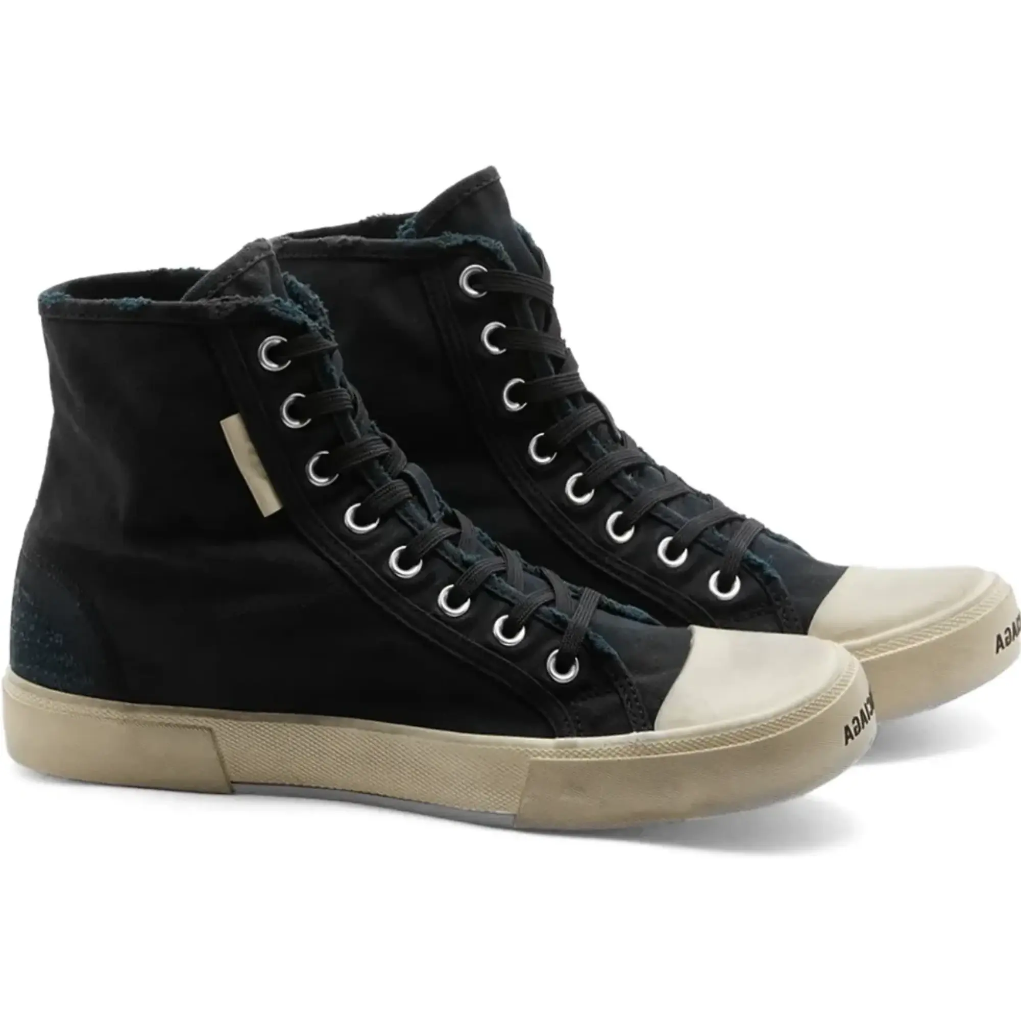 Balenciaga Men's Paris High Top Canvas Sneaker Black/White