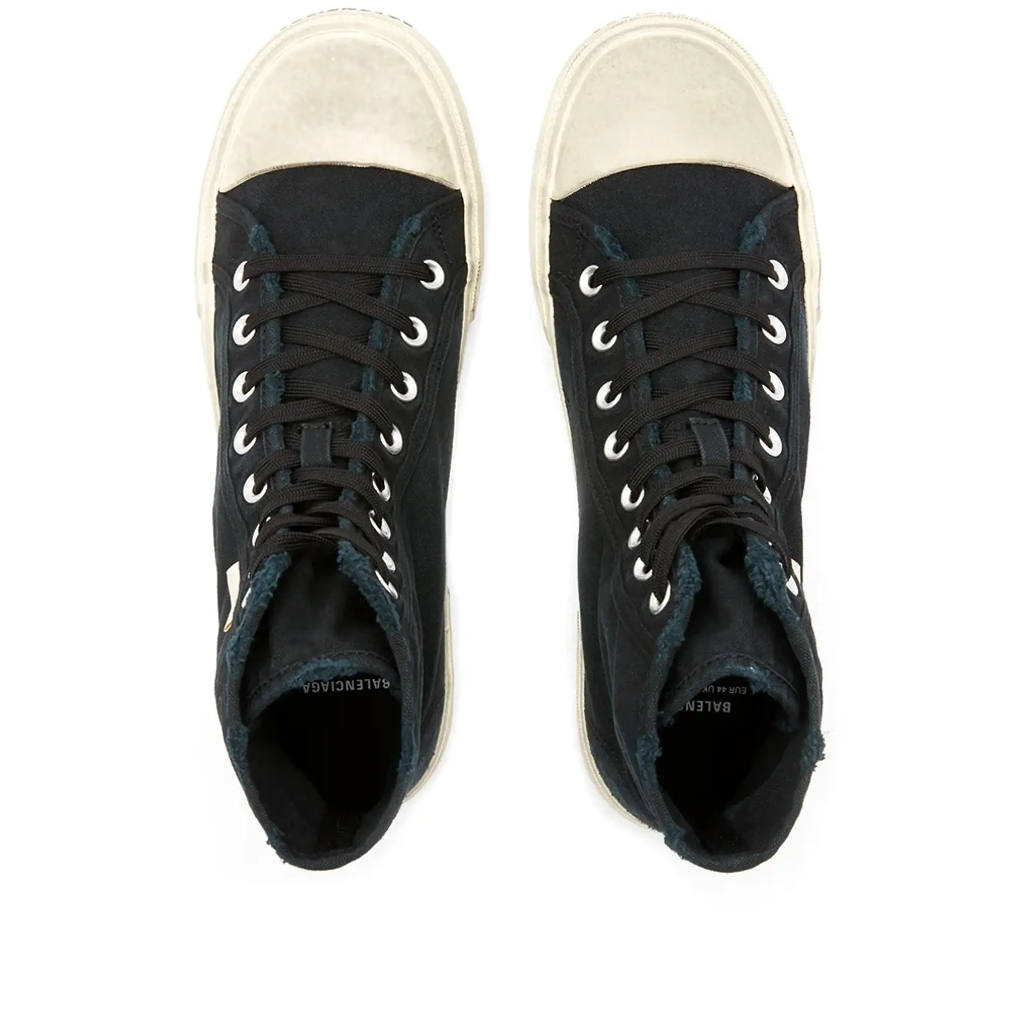 Balenciaga Men's Paris High Top Canvas Sneaker Black/White