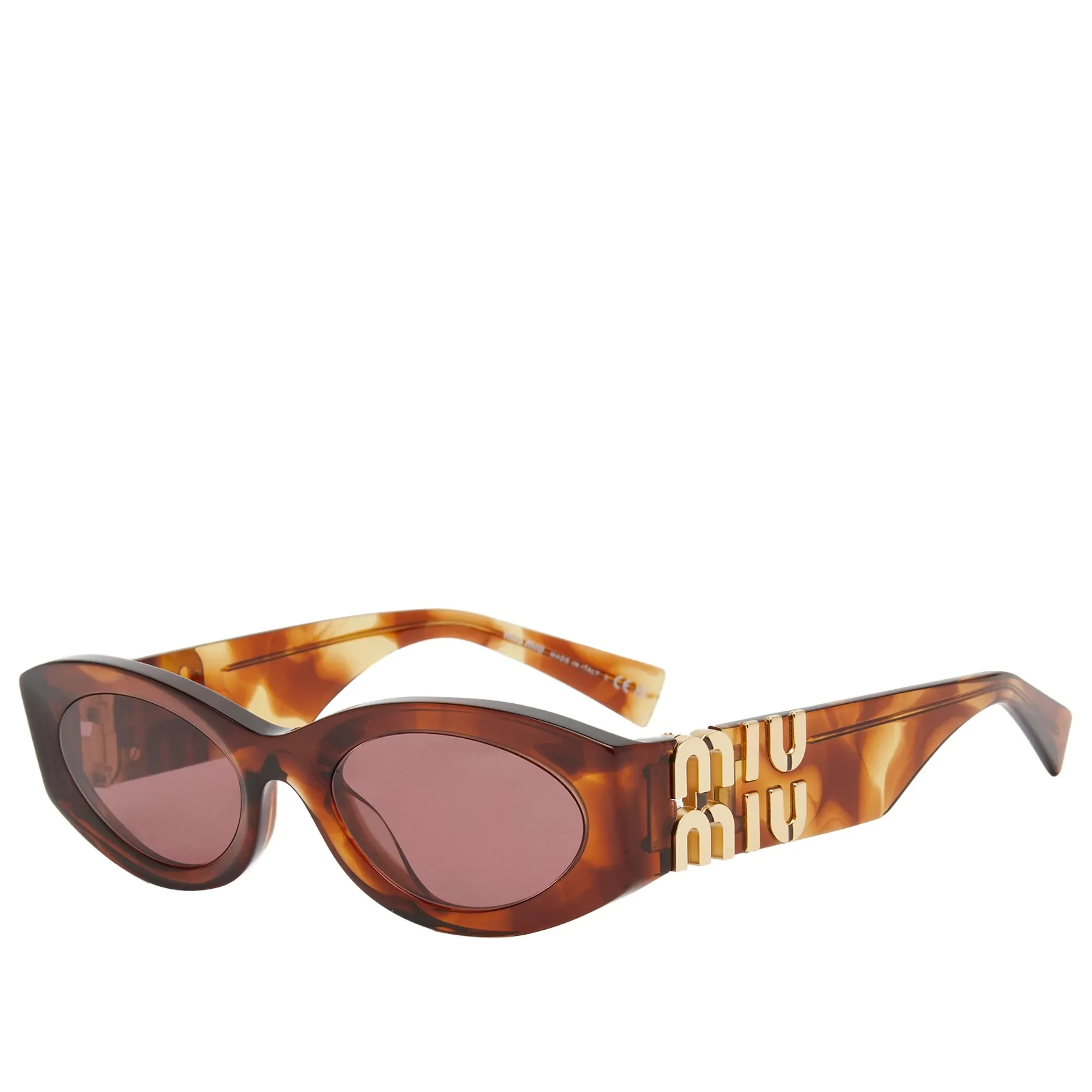 miu miu striped tobacco Miu Miu Eyewear Women's 11WS Sunglasses Striped Tobacco/Dark Violet |  0MU-11WS-54-11Q08S