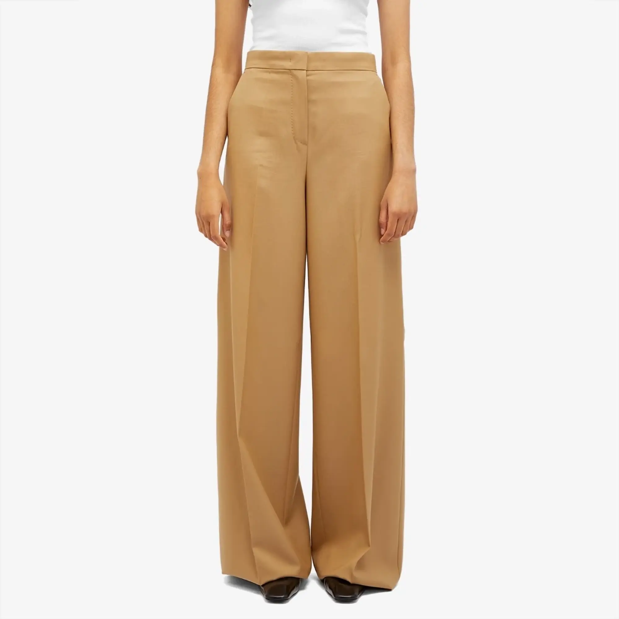 Max Mara Women's Wide Leg Trousers Honey