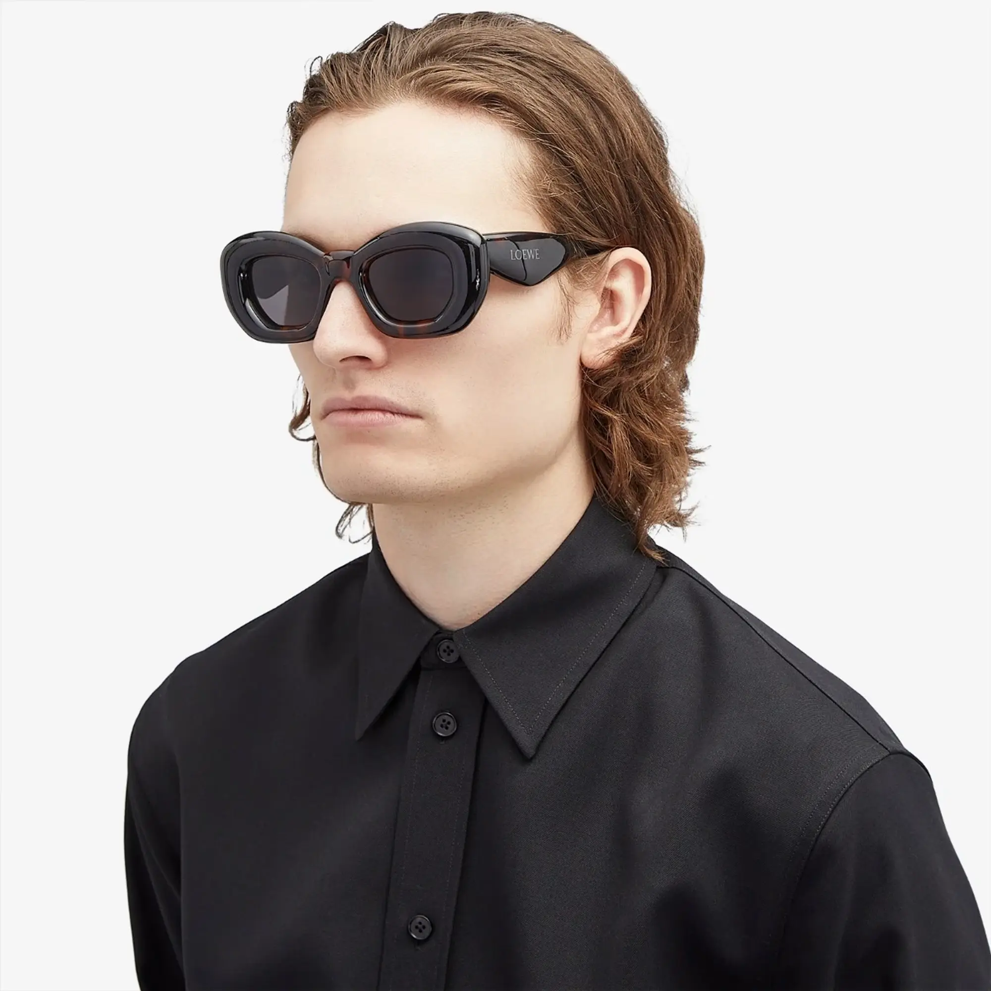 Loewe Eyewear Loewe Inflated Sunglasses Dark Havana/Smoke