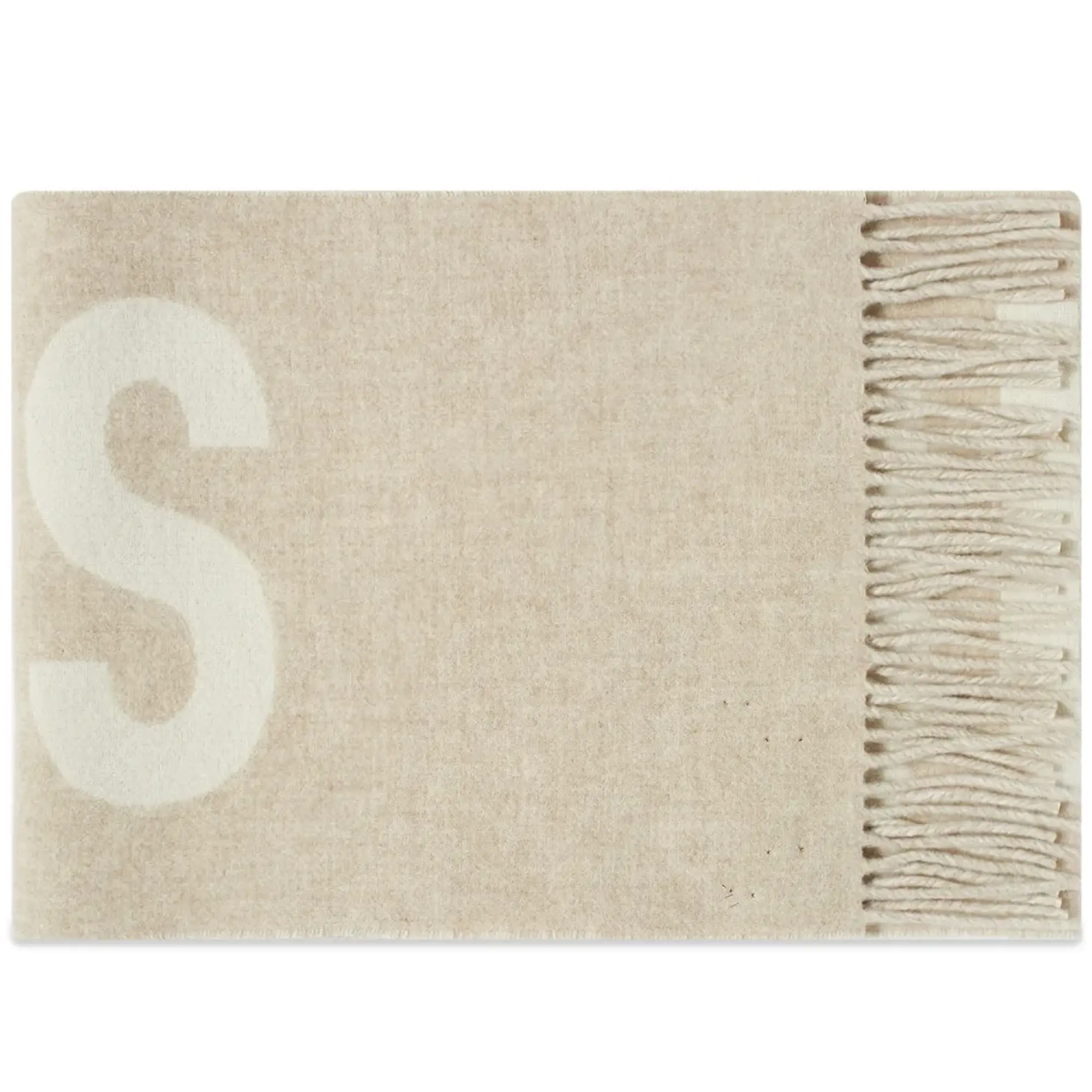 Jacquemus Men's Jacquard Logo Scarf Beige