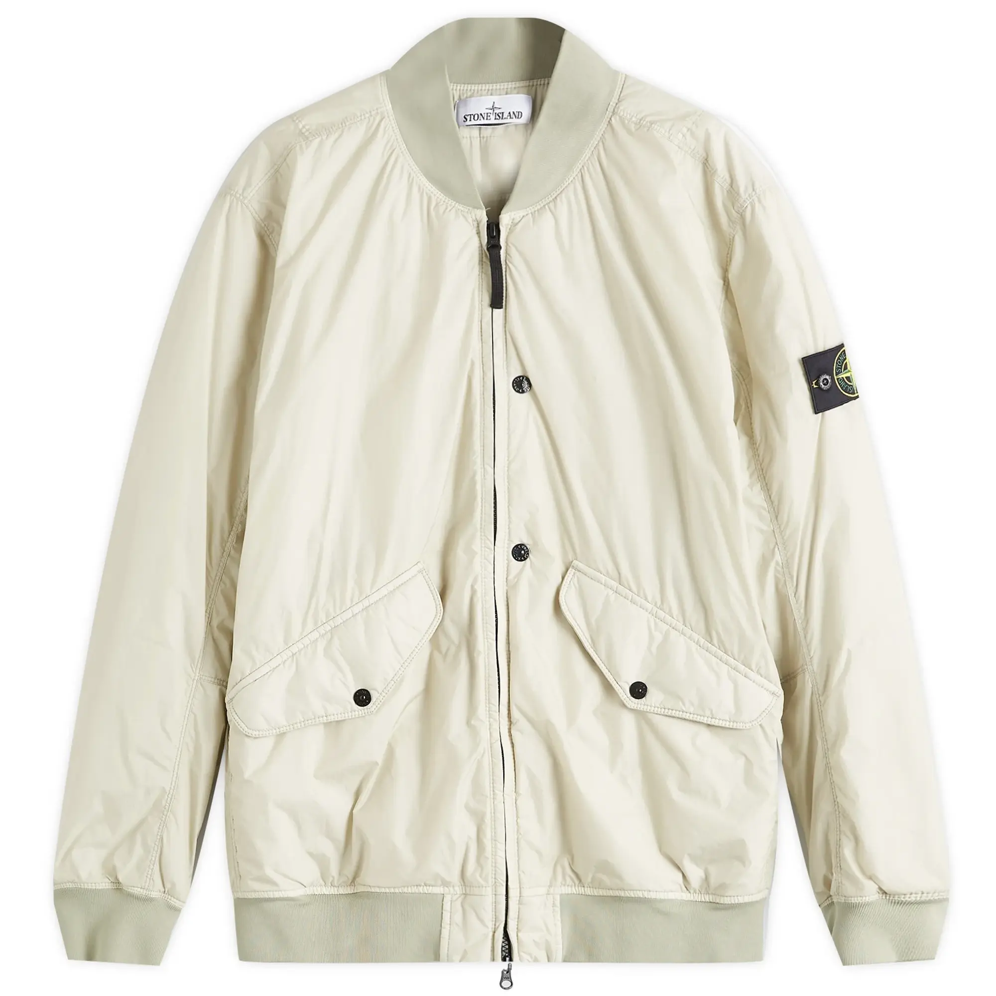 Stone Island Men's Crinkle Reps Hooded Primaloft-TC Jacket Plaster