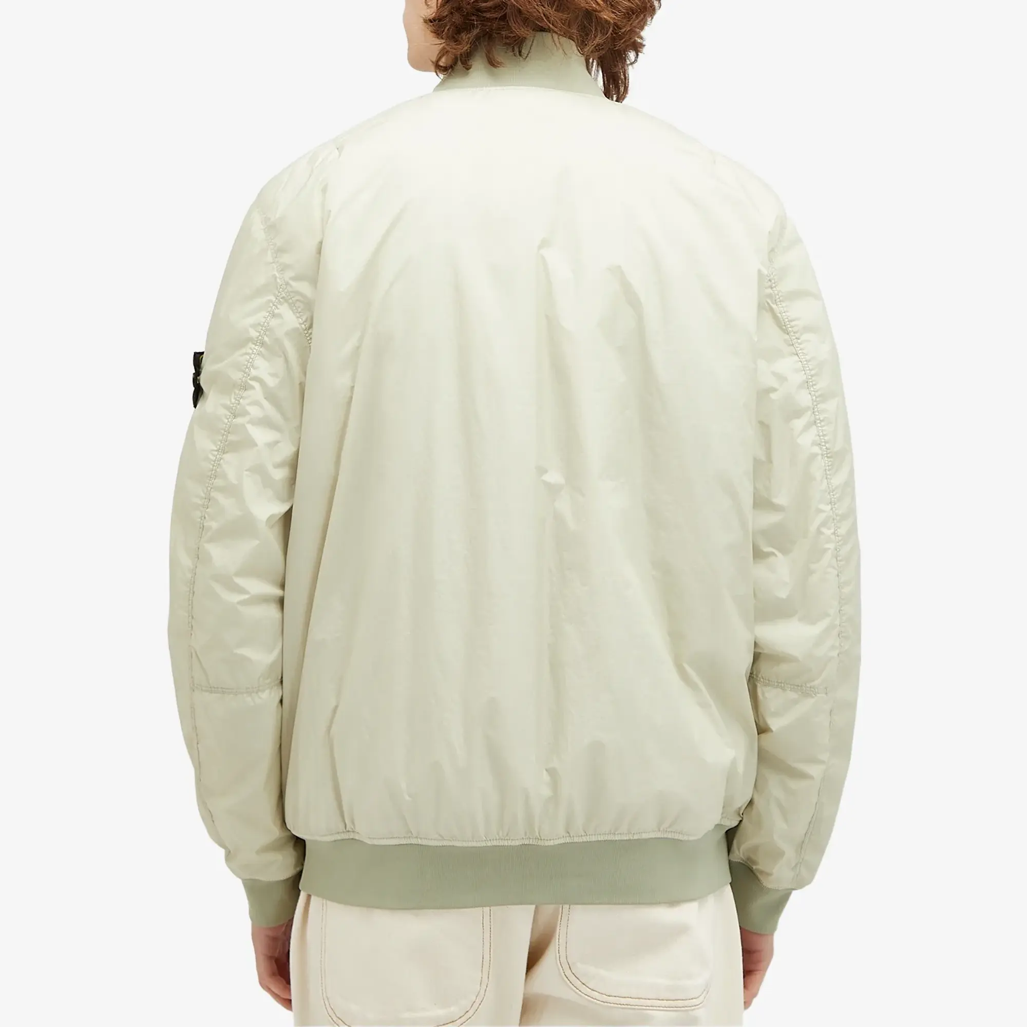 Stone Island Men's Crinkle Reps Hooded Primaloft-TC Jacket Plaster