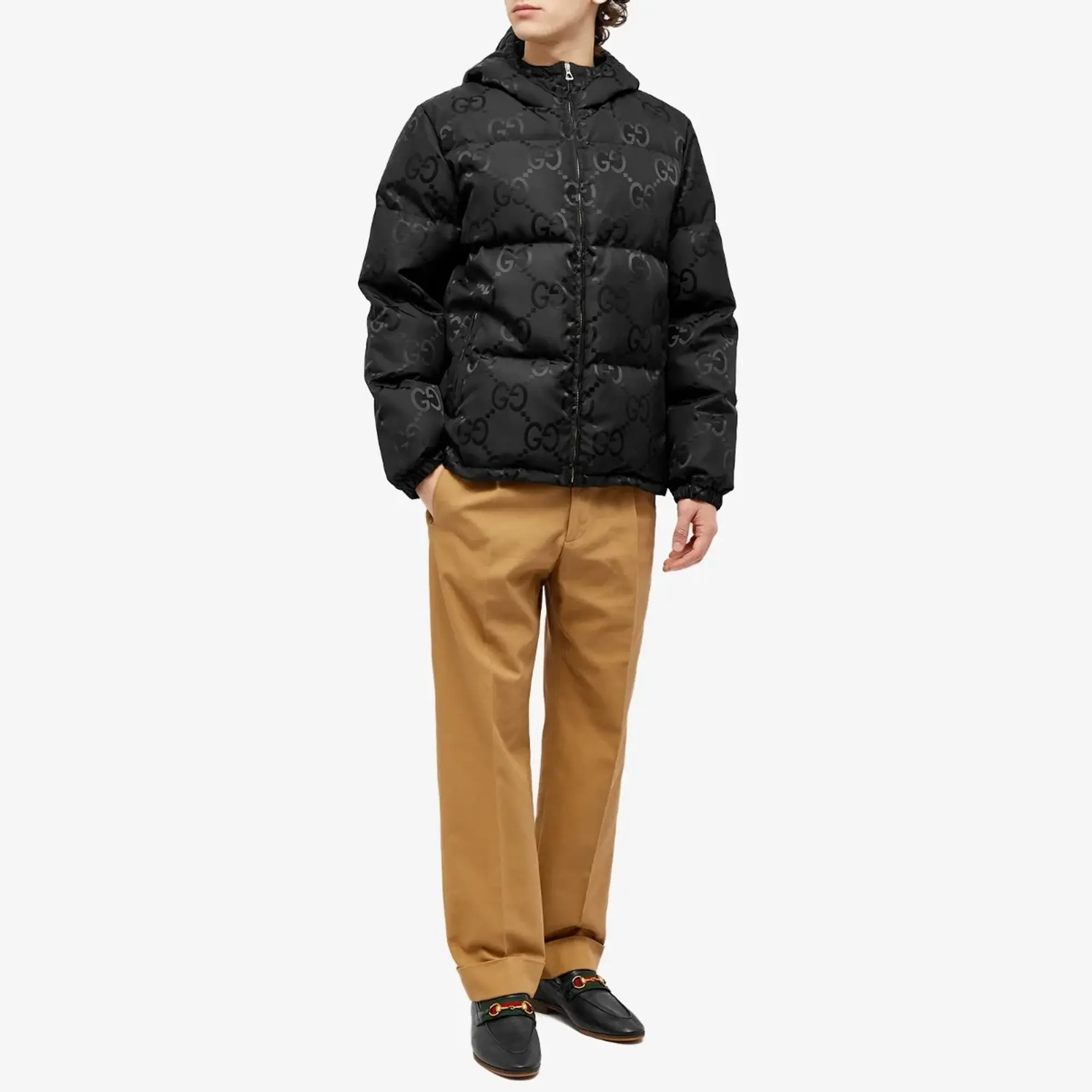 Gucci Men's GG Jaquard Down Jacket Black