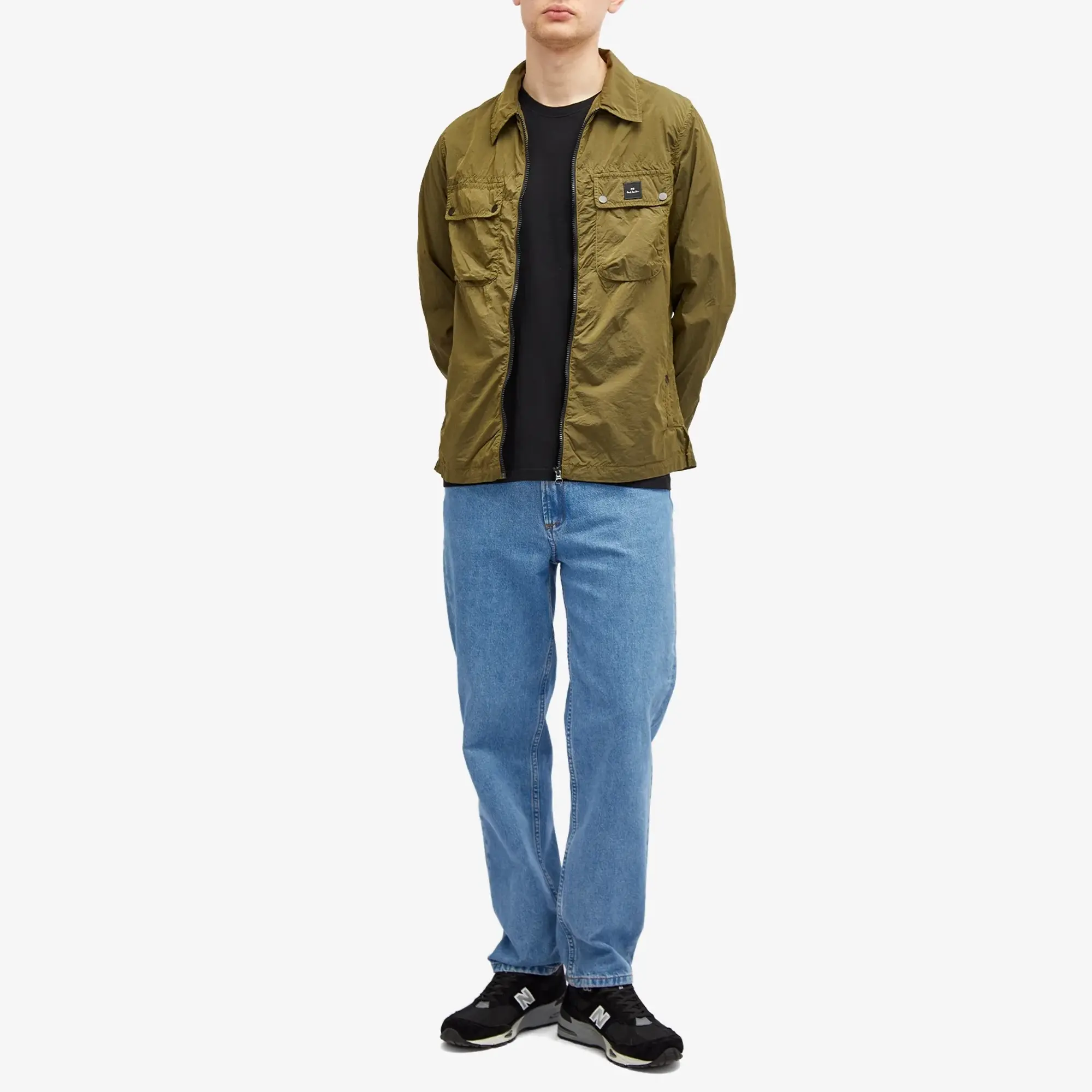 Paul Smith Men's Zip Front Nylon Jacket Green