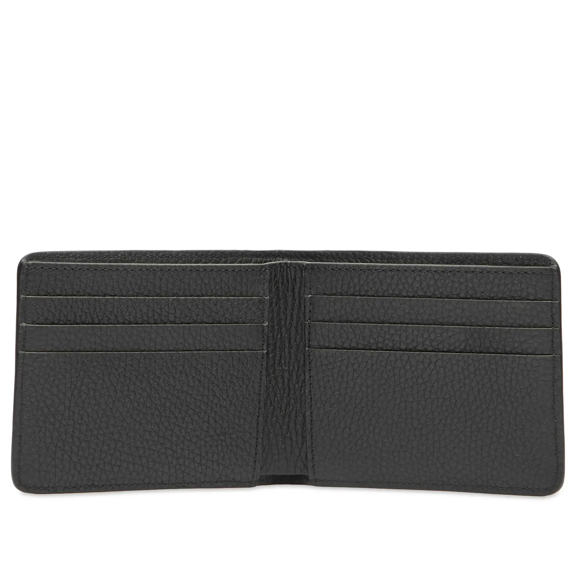 Off-White Men's Chevron Bifold Leather Wallet Black