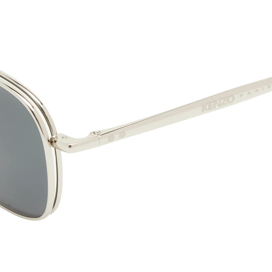 Kenzo Eyewear Kenzo KZ40188U Sunglasses Shiny Palladium/Green