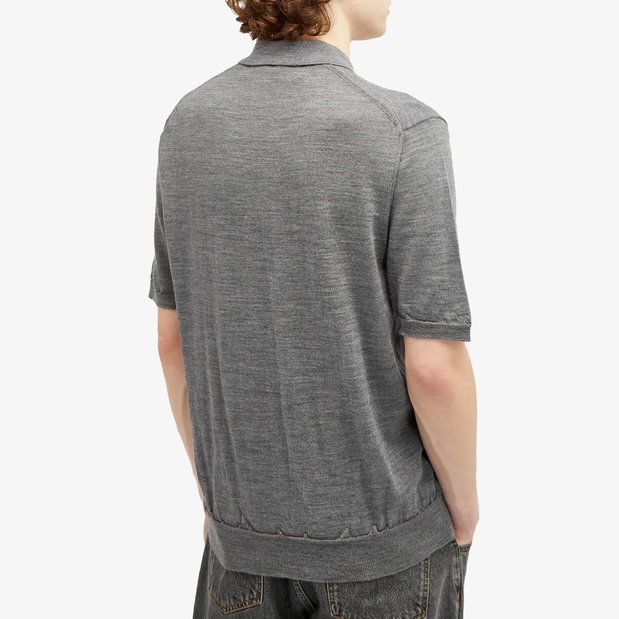 Comme des Garçons Play Men's Knit Polo Grey