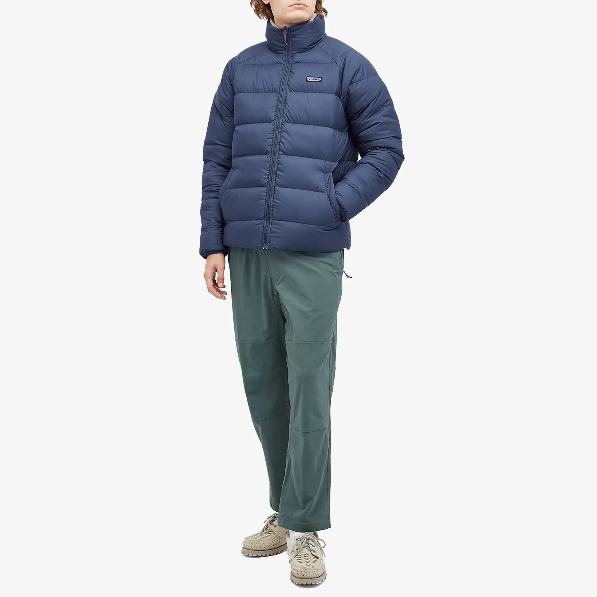 Patagonia Men's Reversible Silent Down Jacket New Navy