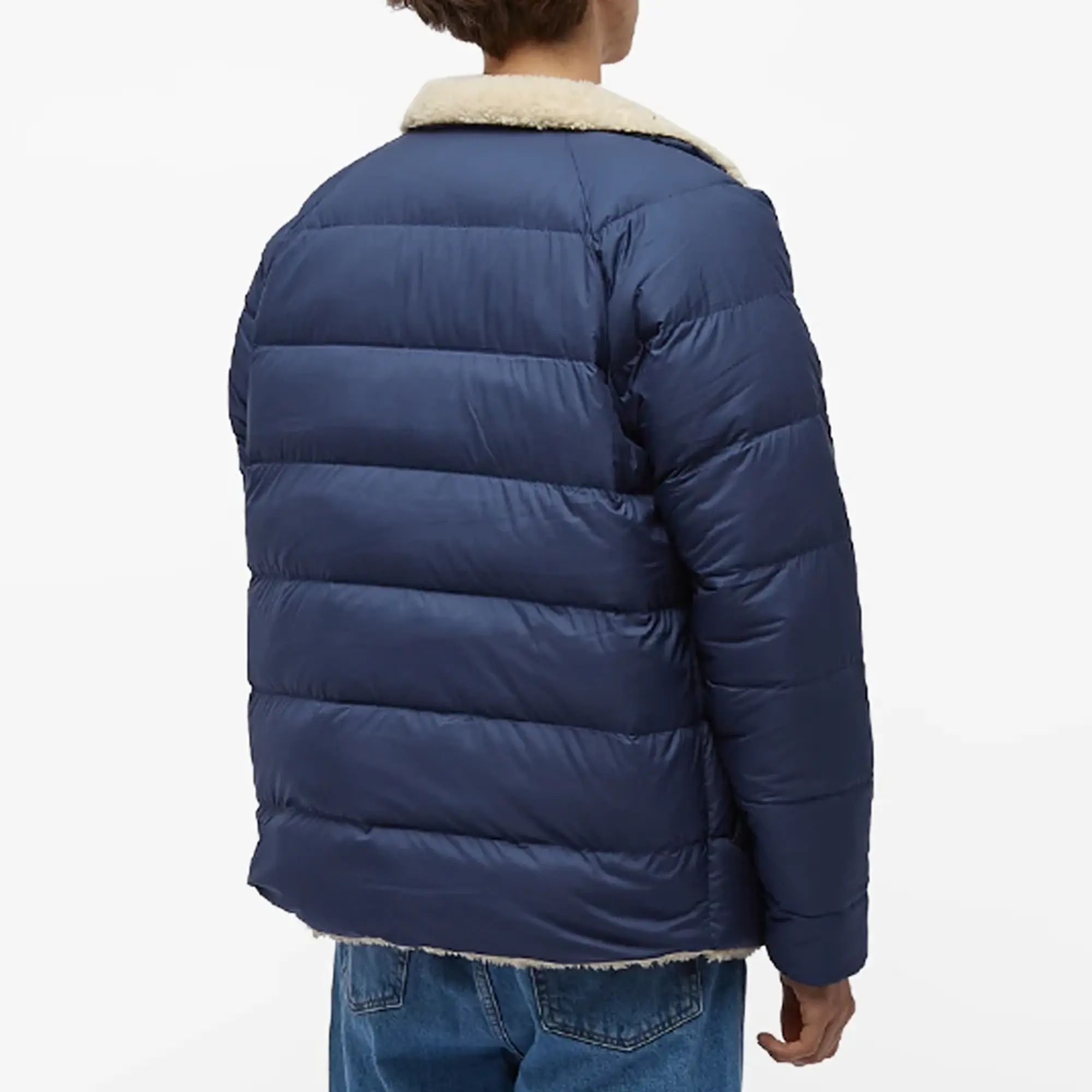 Patagonia Men's Reversible Silent Down Jacket New Navy