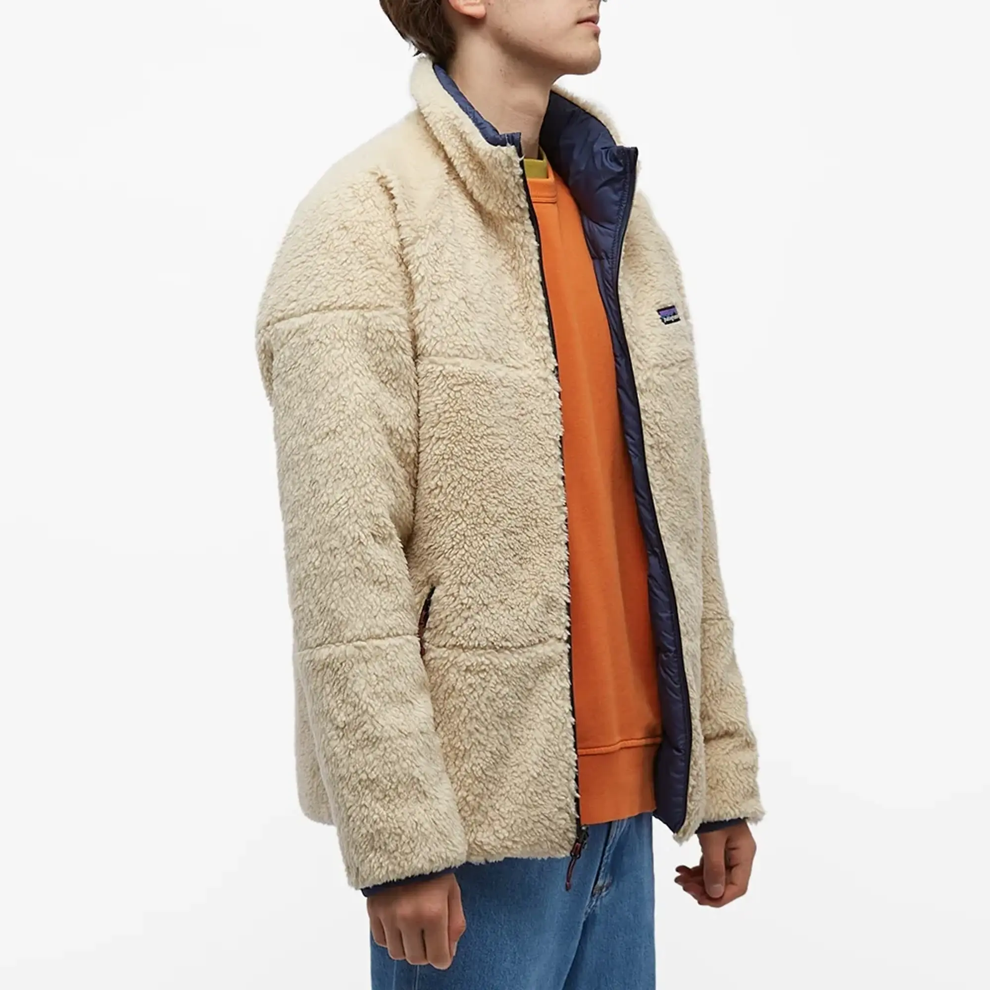 Patagonia Men's Reversible Silent Down Jacket New Navy