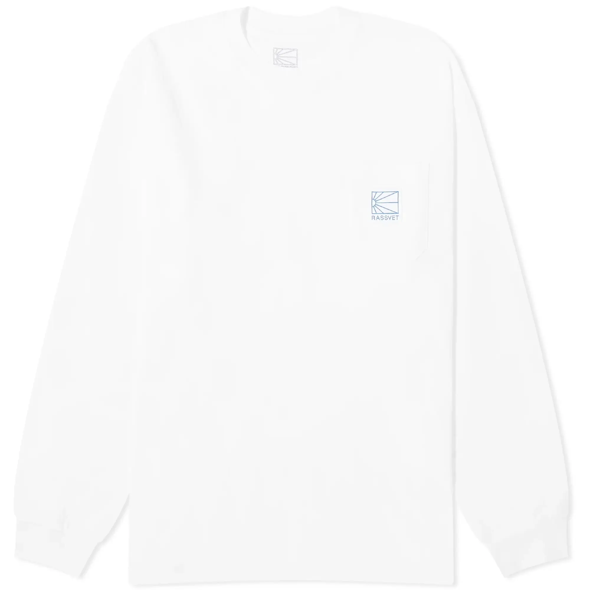 RASSVET Men's Pocket Tag Long Sleeve T-Shirt White
