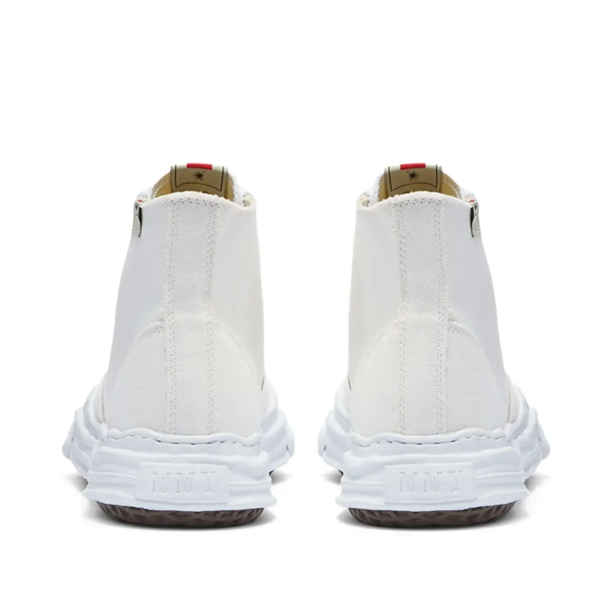 Maison MIHARA YASUHIRO Men's Hank High Original Sole Toe Cap Canvas Sneaker White