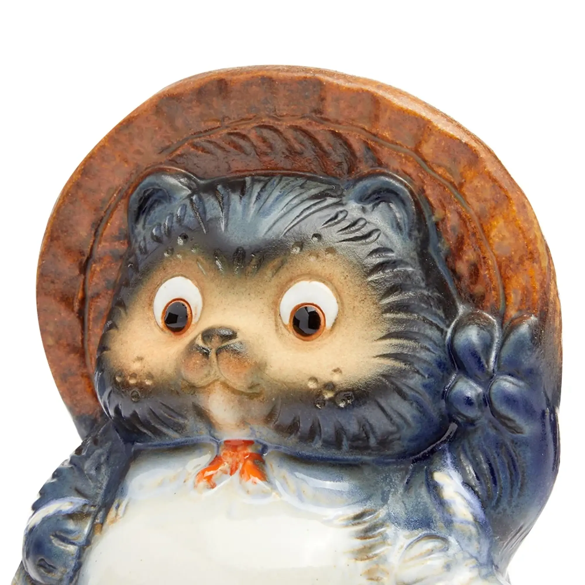 BEAMS JAPAN Fortune Raccoon Dog Piggy Bank Navy
