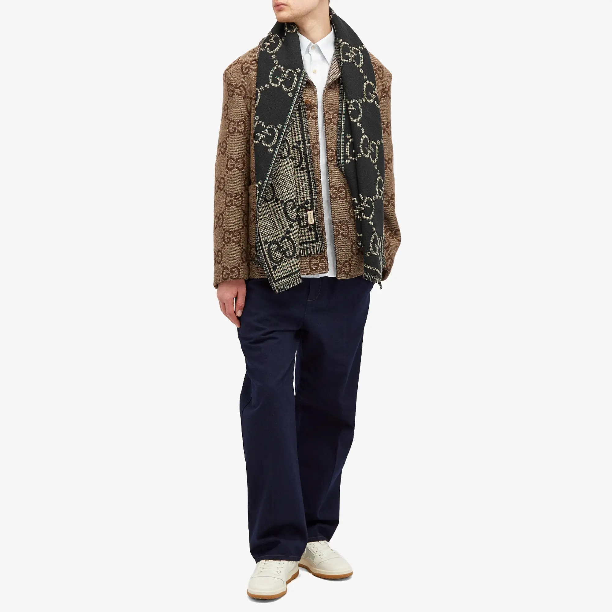 Gucci Men's GG Scarf Black