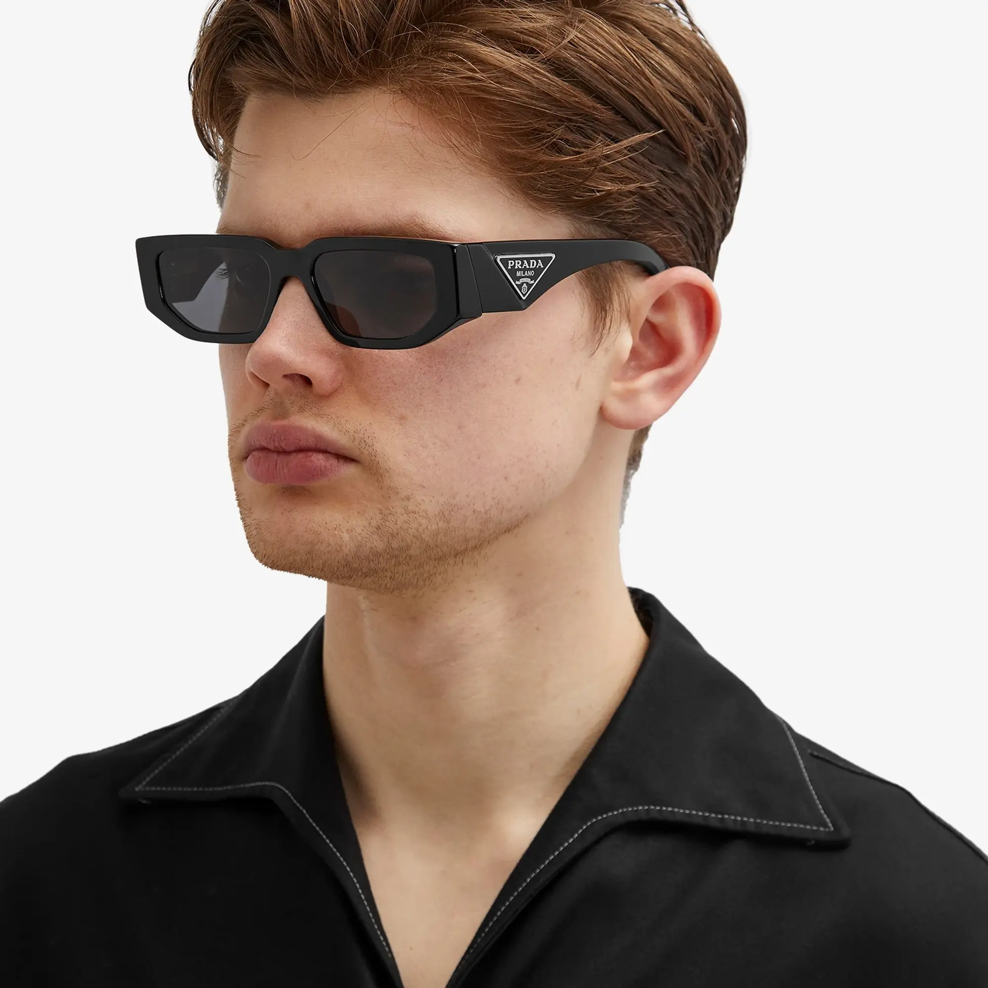 Prada Eyewear Men's PR 09ZS Sunglasses Black
