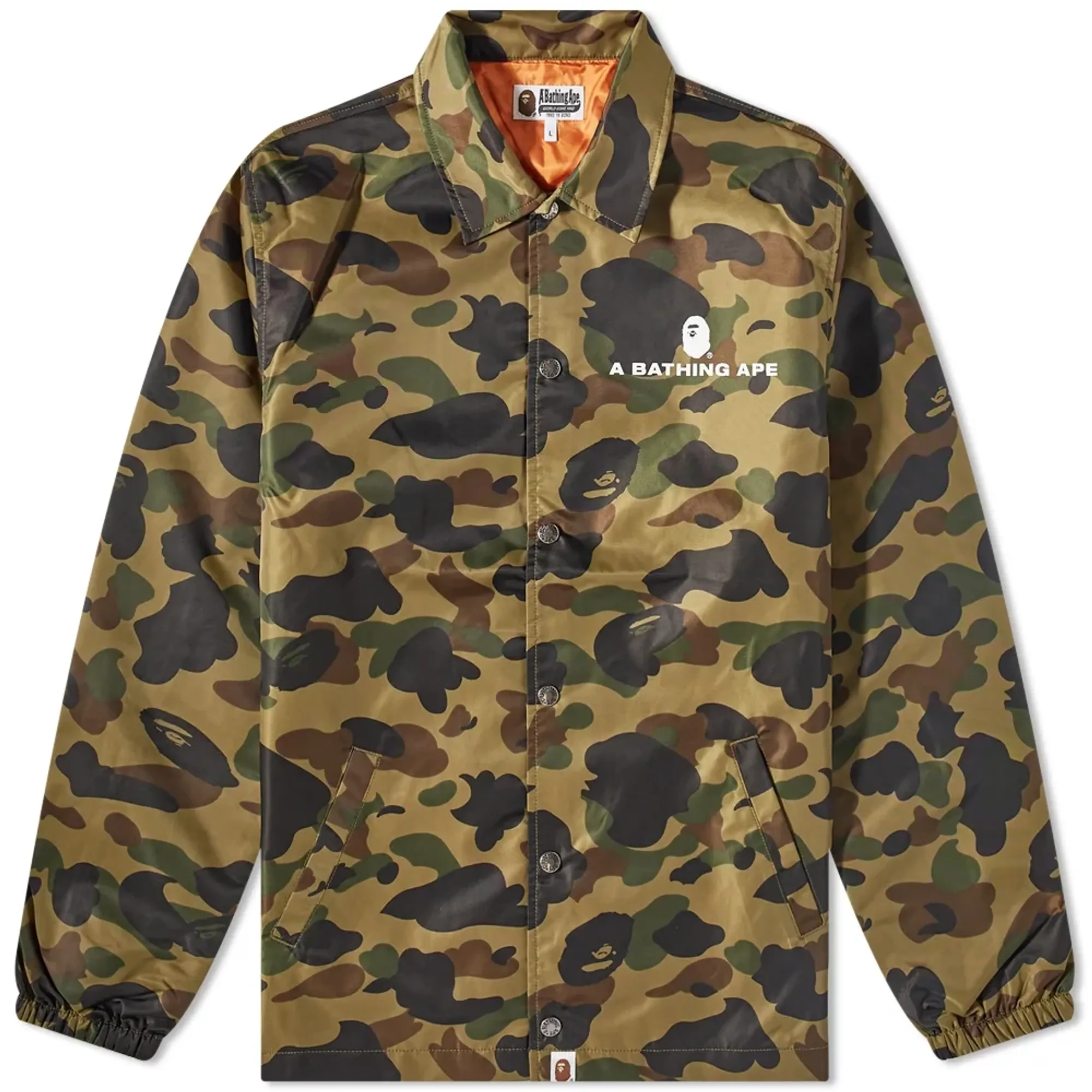 90s A BATHING APE NYLON COACH jkt size L エイプ A BATHING APE 