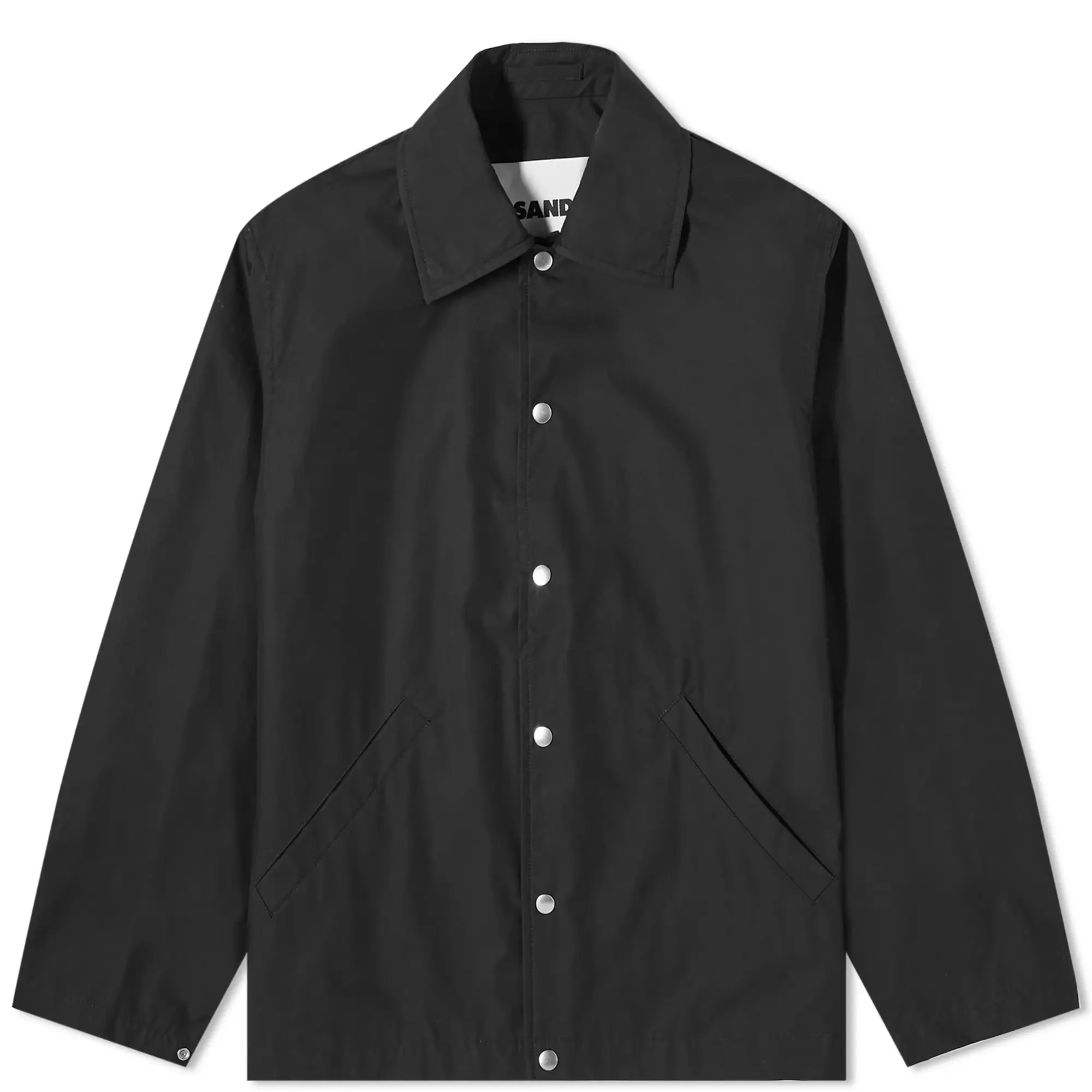 Jil Sander Men's Back Logo Coach Jacket Black