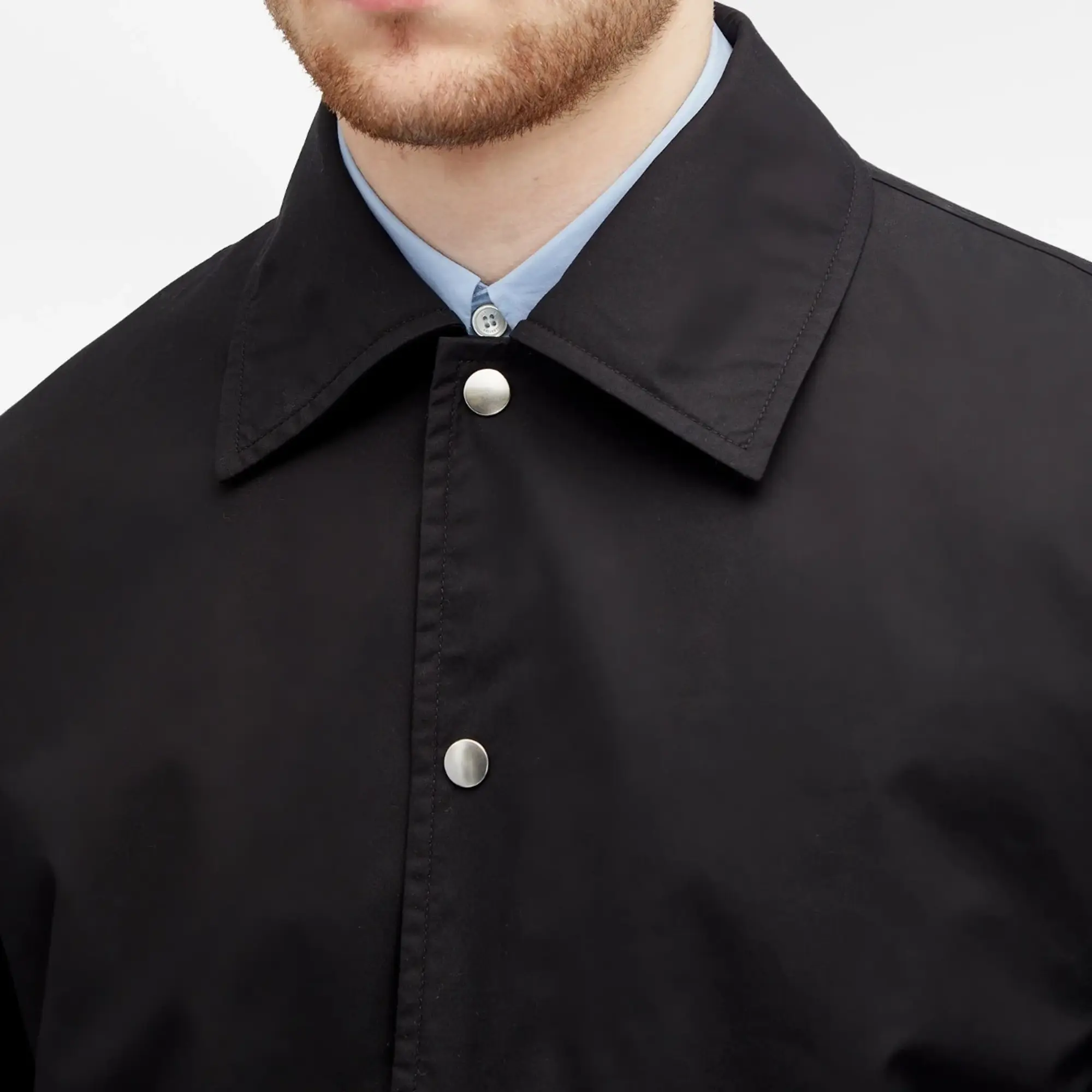 Jil Sander Men's Back Logo Coach Jacket Black