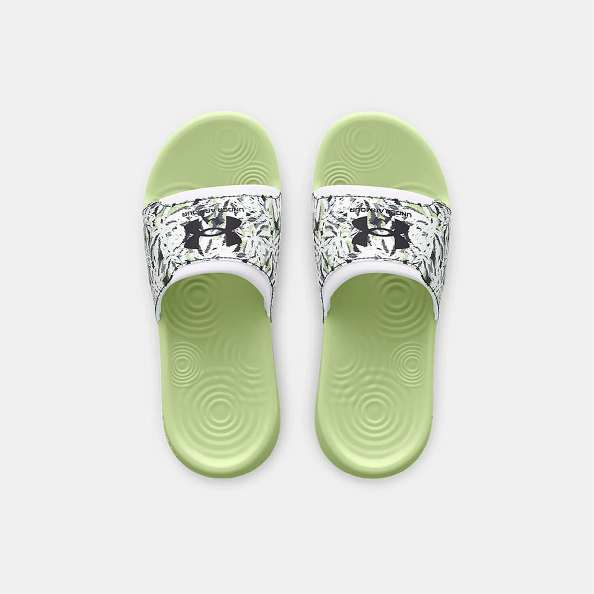 Women's  Under Armour  Ignite Select Graphic Slides Retro Green / White / Anthracite 4.5