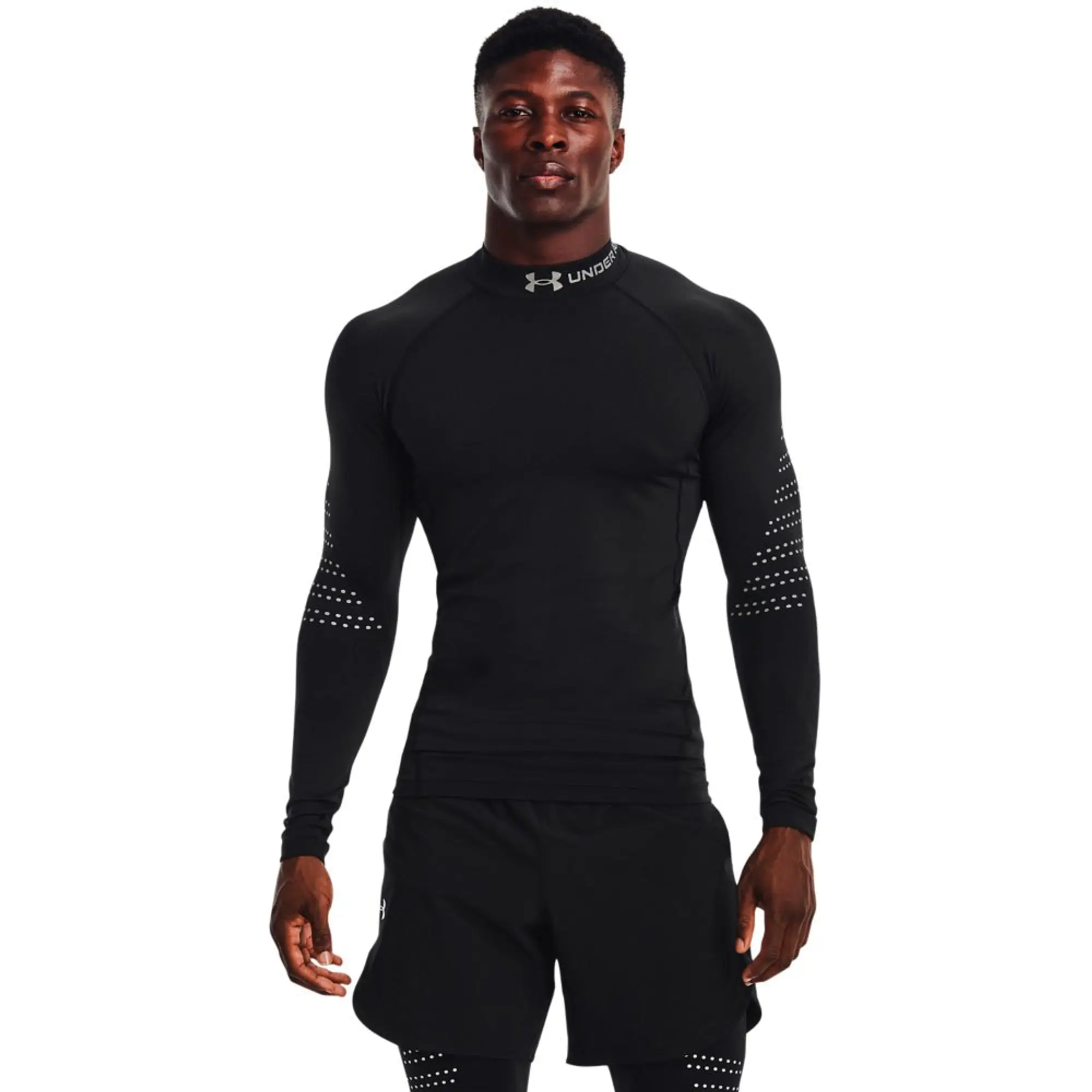 Under Armour Coldgear Armour Mock Long Sleeve T-shirt  - Black