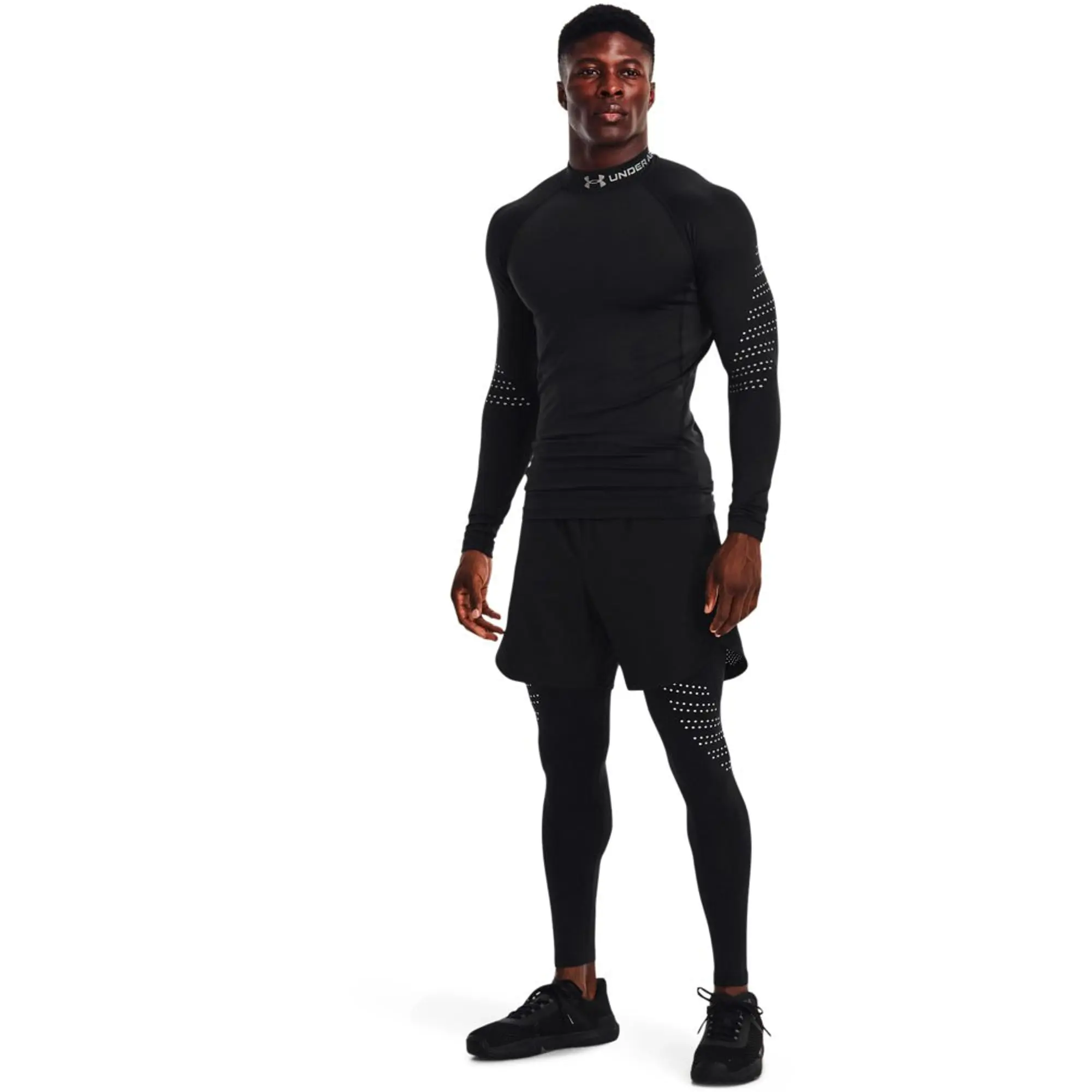 Under Armour Coldgear Armour Mock Long Sleeve T-shirt  - Black
