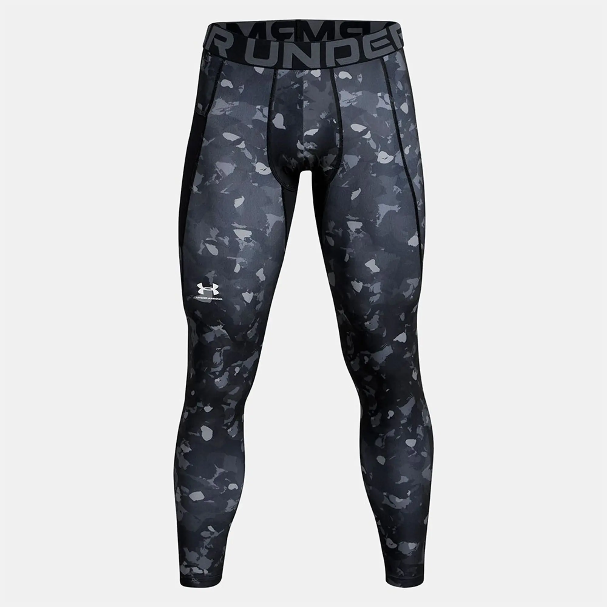 Under Armour Men's HeatGear® Printed Leggings Black / White S