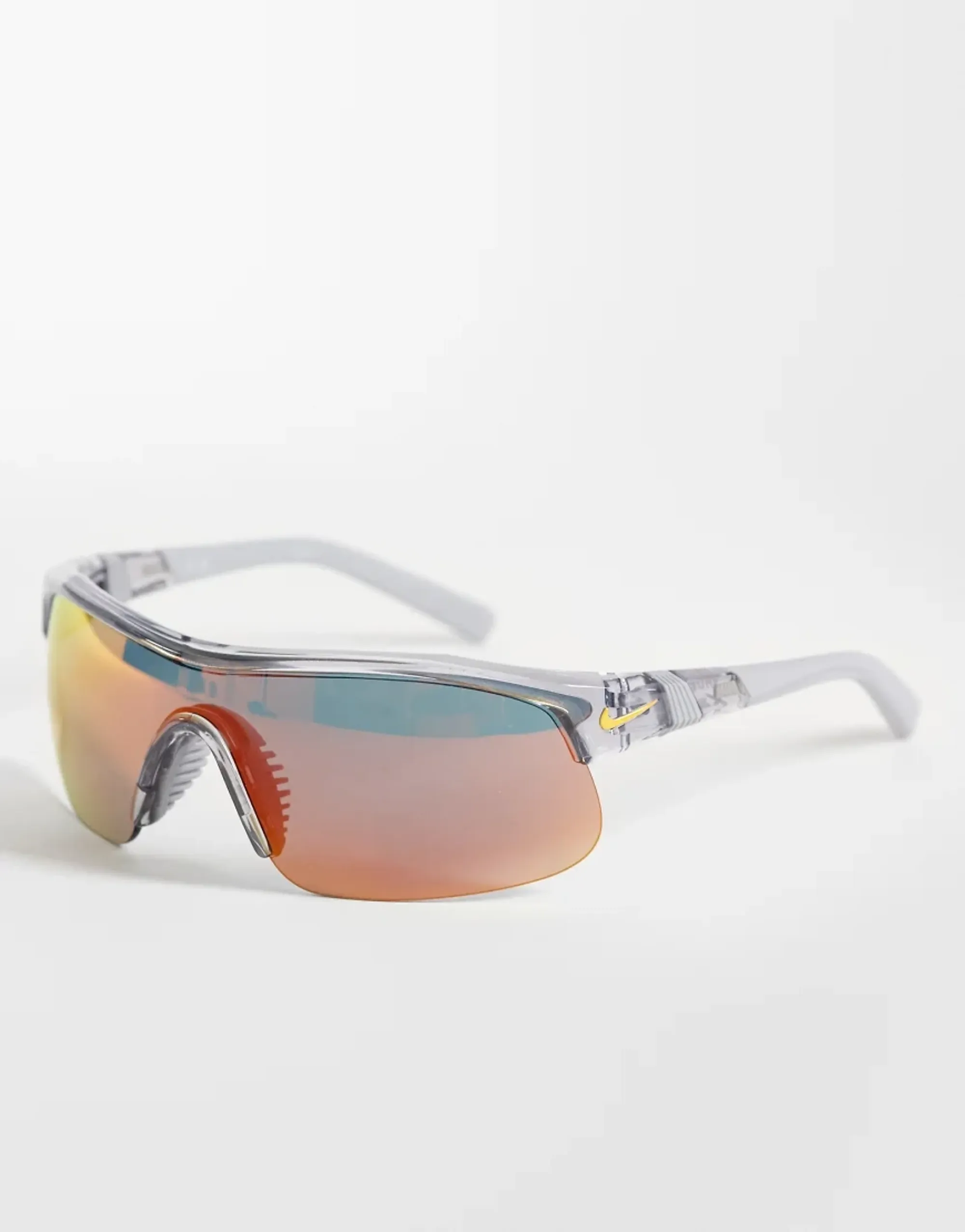 Nike Show X1 Sunglasses - Shiny Wolf Grey / Orange Mirror