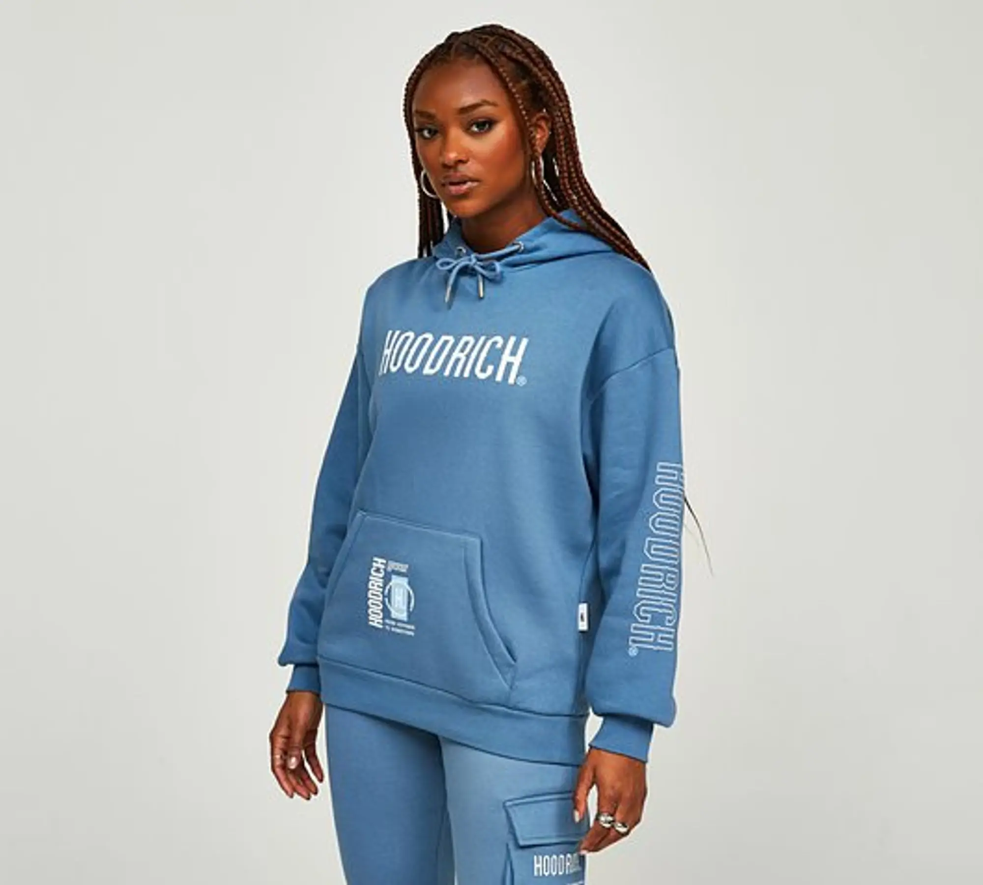 Hoodrich Womens OG Azure V2 Overhead Hoodie - Blue - Size M - Blue