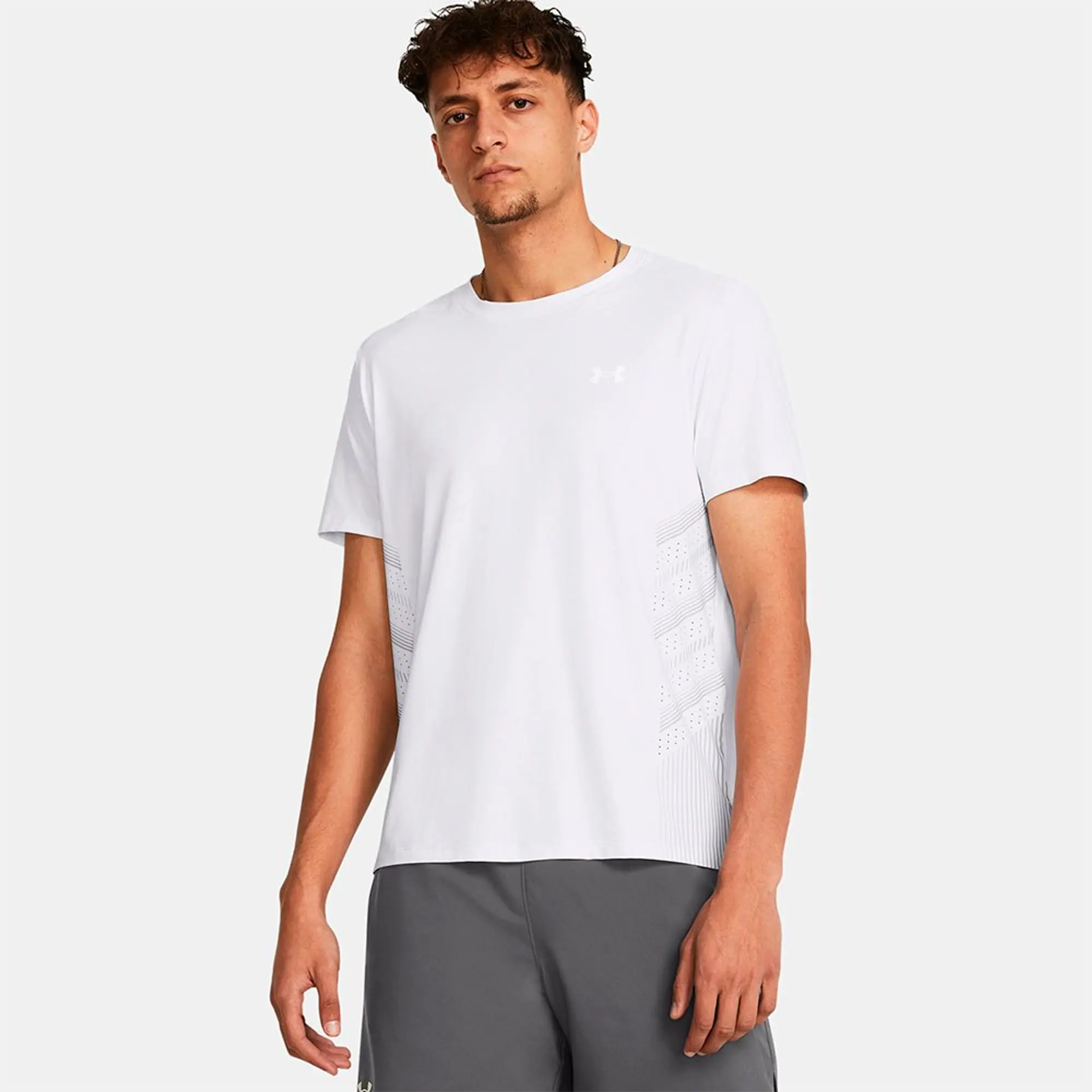 Men's  Under Armour  Launch Elite Graphic Short Sleeve White / Mod Gray / Reflective L