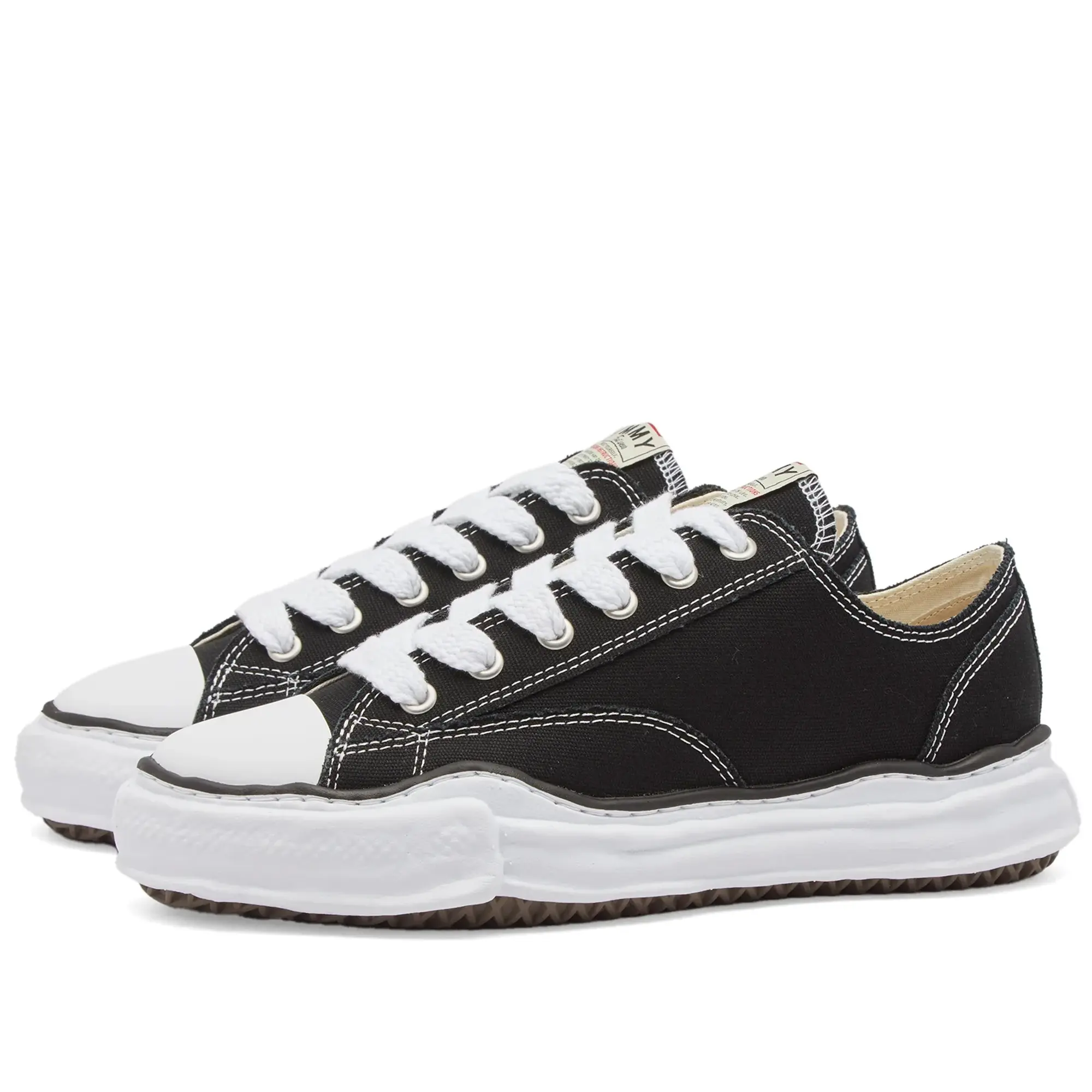 Maison MIHARA YASUHIRO Men's Original Sole Canvas Low Sneaker Black