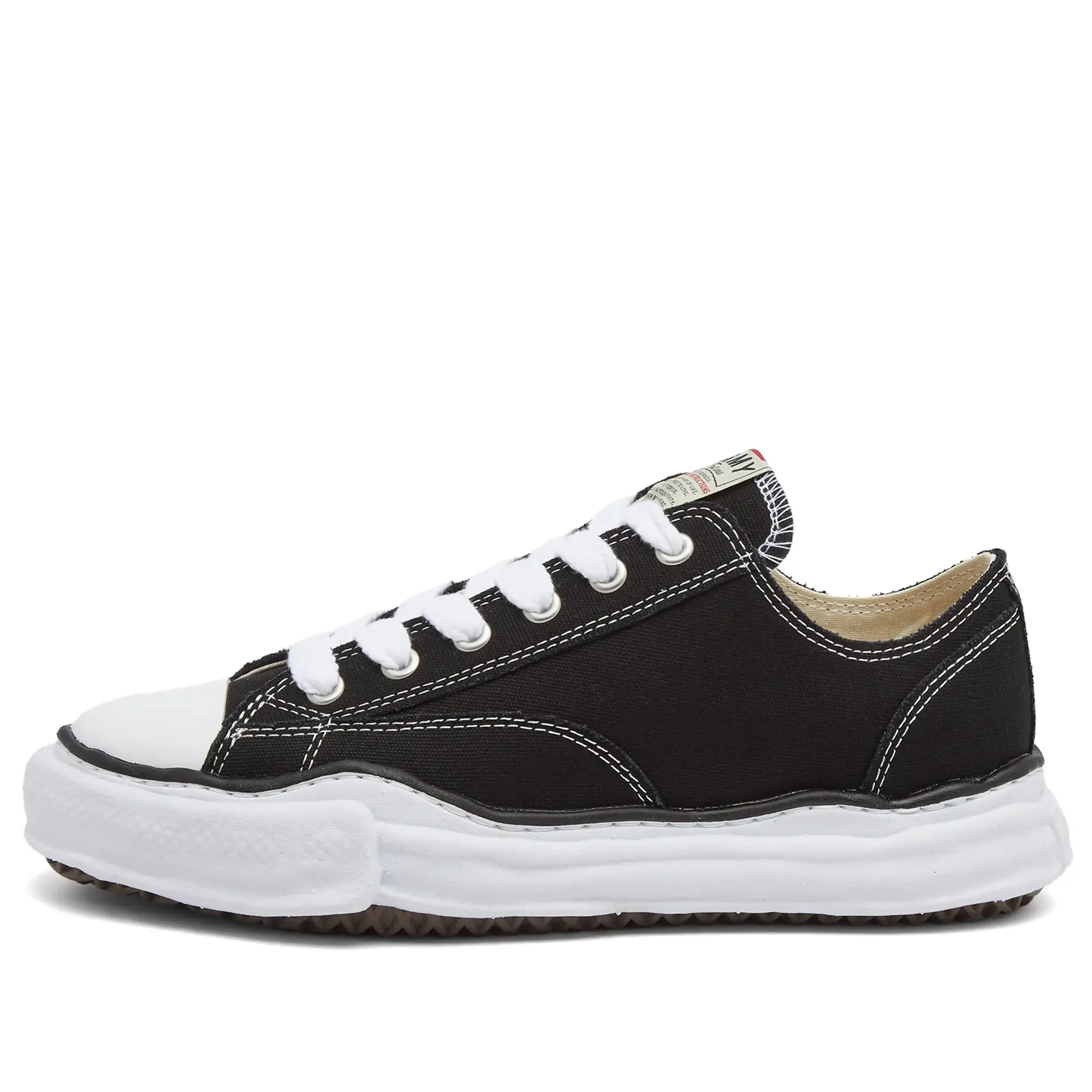 Maison MIHARA YASUHIRO Men's Original Sole Canvas Low Sneaker Black