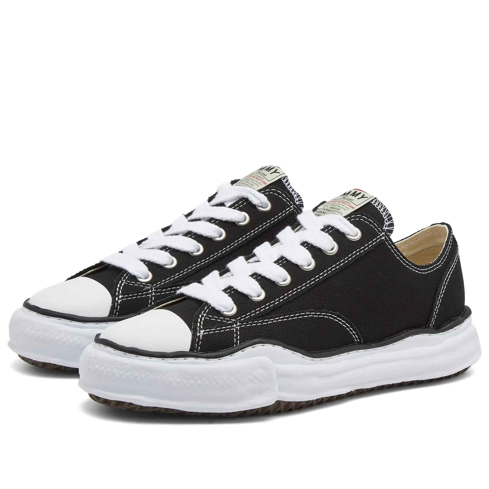 Maison MIHARA YASUHIRO Men's Original Sole Canvas Low Sneaker Black