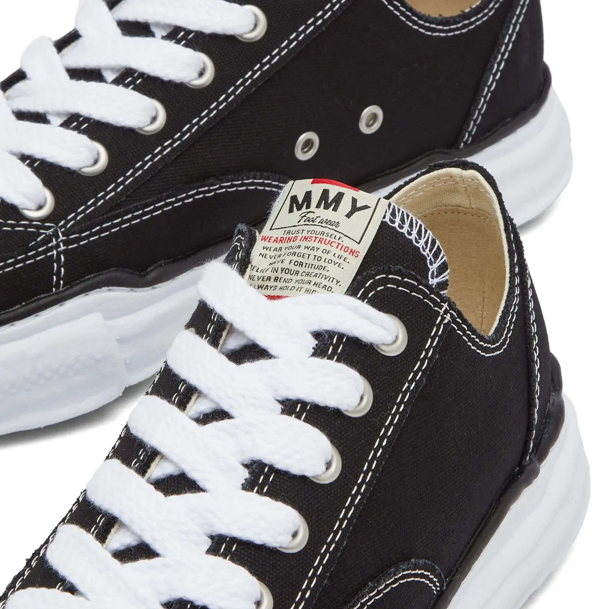 Maison MIHARA YASUHIRO Men's Original Sole Canvas Low Sneaker Black